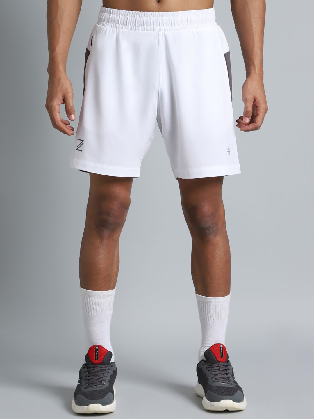 CULT Men White Pacer Running Shorts