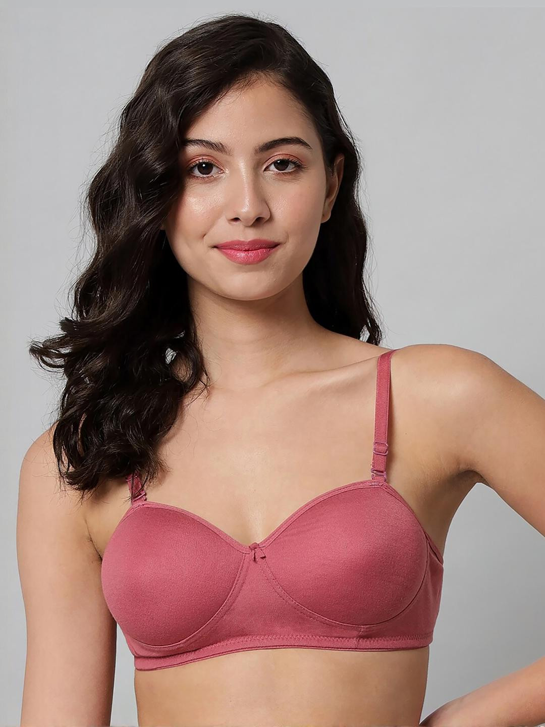 Women Cotton Red,Light Blue,Blue Padded Non-Wired Lingerie Bra Sport wear Gym Crop Tank Top