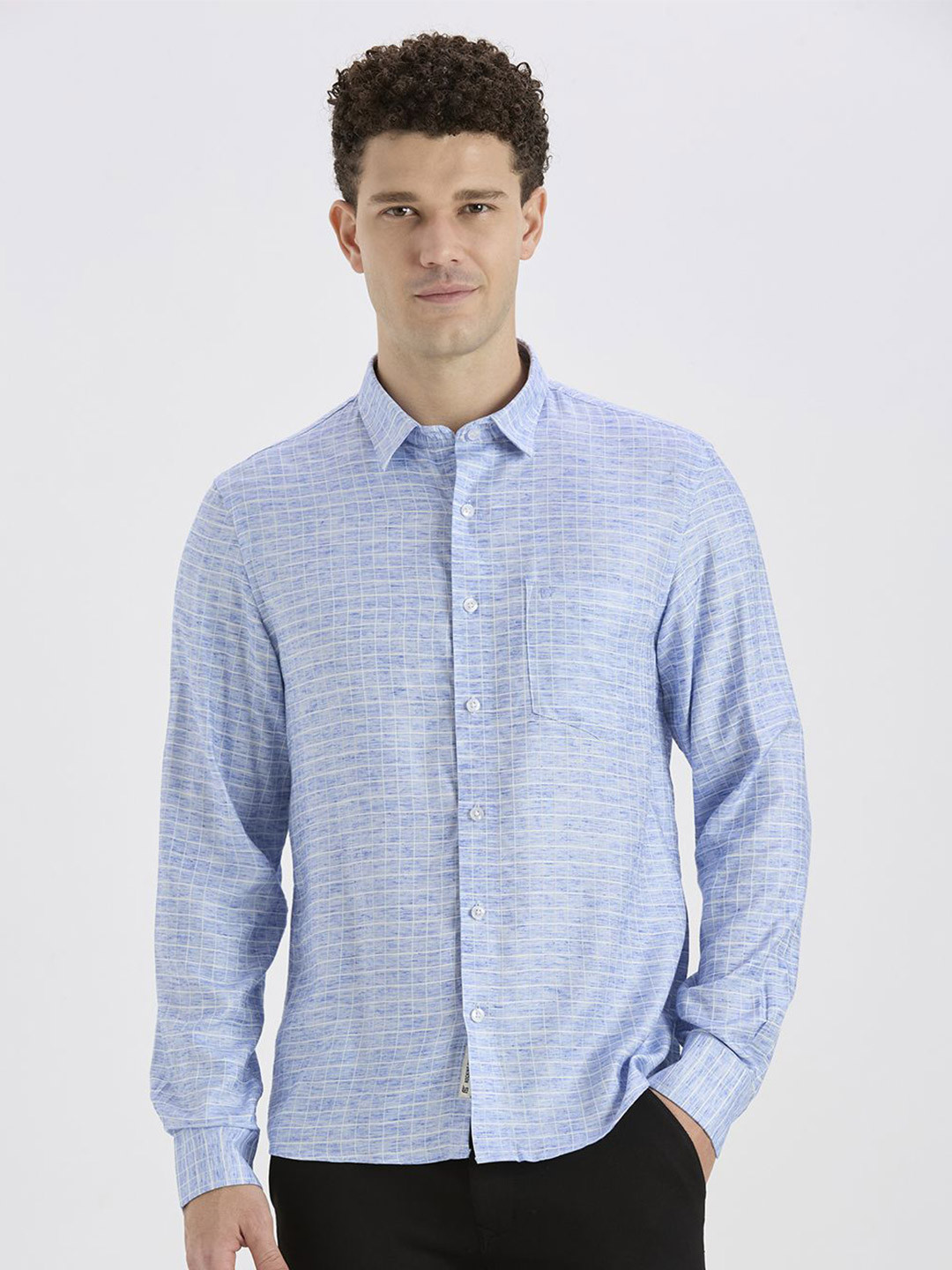 ROCKING SWAMY Men Checked Cotton Regular Fit Casual Shirt