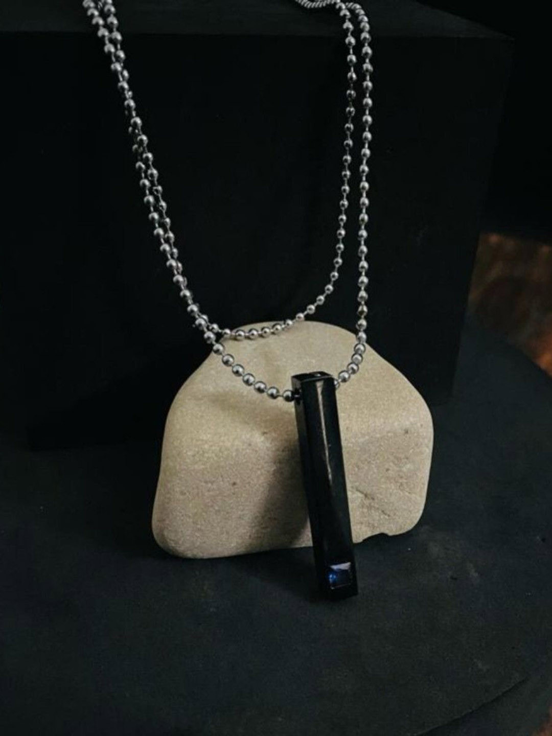 THE MEN THING Unisex Stainless Steel Geometric Pendants with Chains