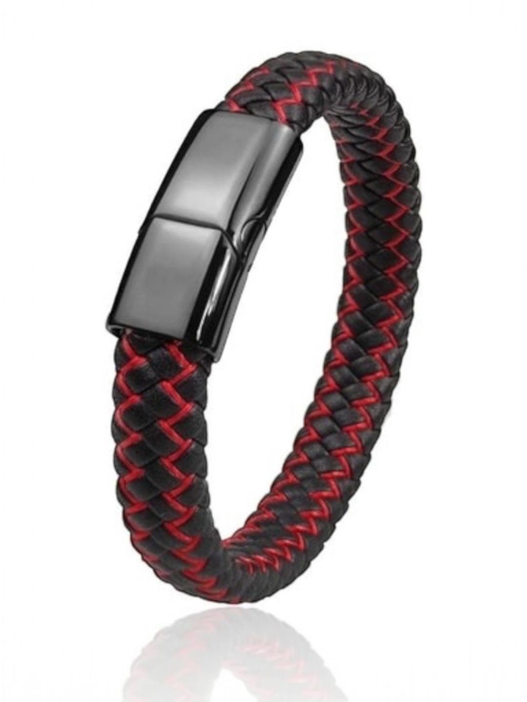 APUNKA D FASHION Men Black Bracelet