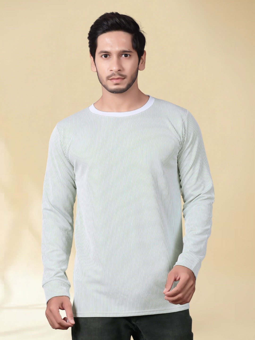 Divra Clothing Men Striped T-shirt