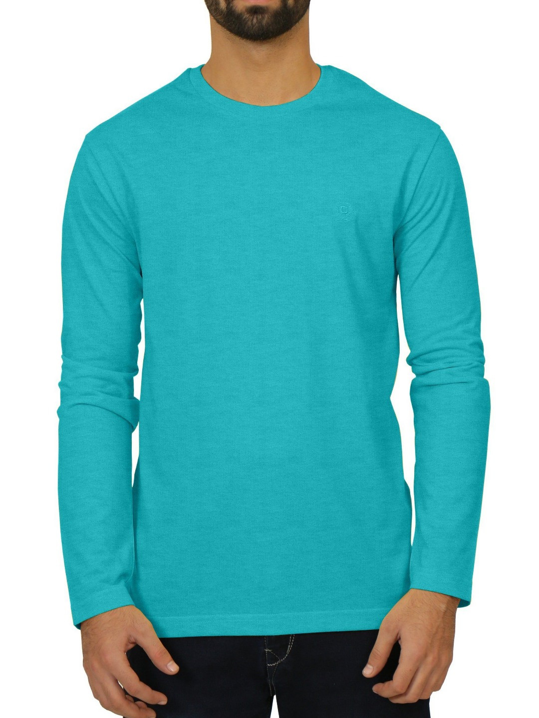 CELSIUS Men Crew Neck Long Sleeves Cotton T-shirt