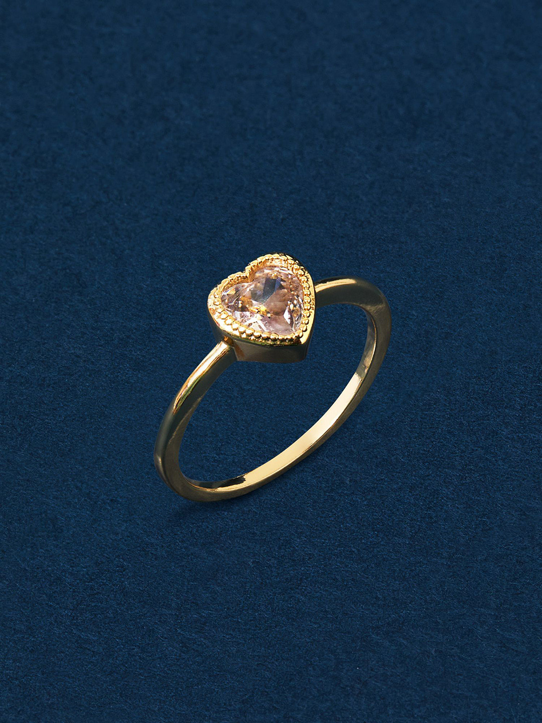 Accessorize 14K Gold-Plated Stone-Studded Adjustable Finger Ring