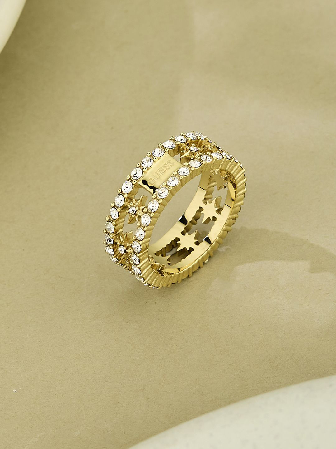 Women In The Sky Gold-Plated Stainless Steel Ring