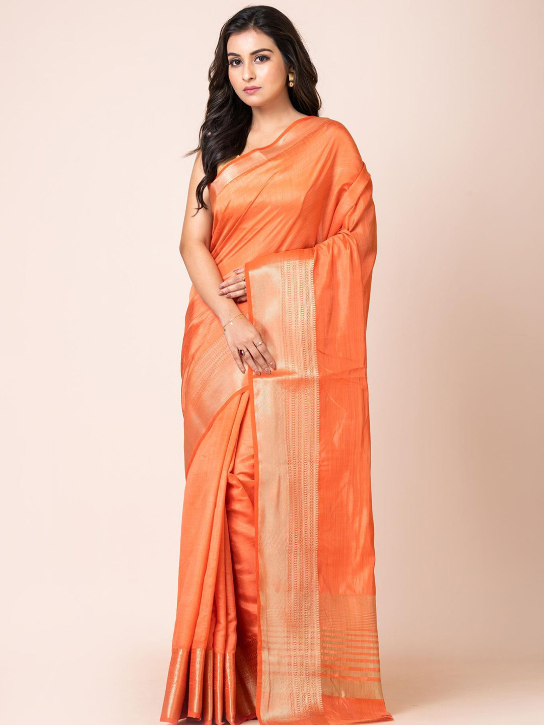 HERE&NOW X Kavvya  Zari Border Banarasi Saree