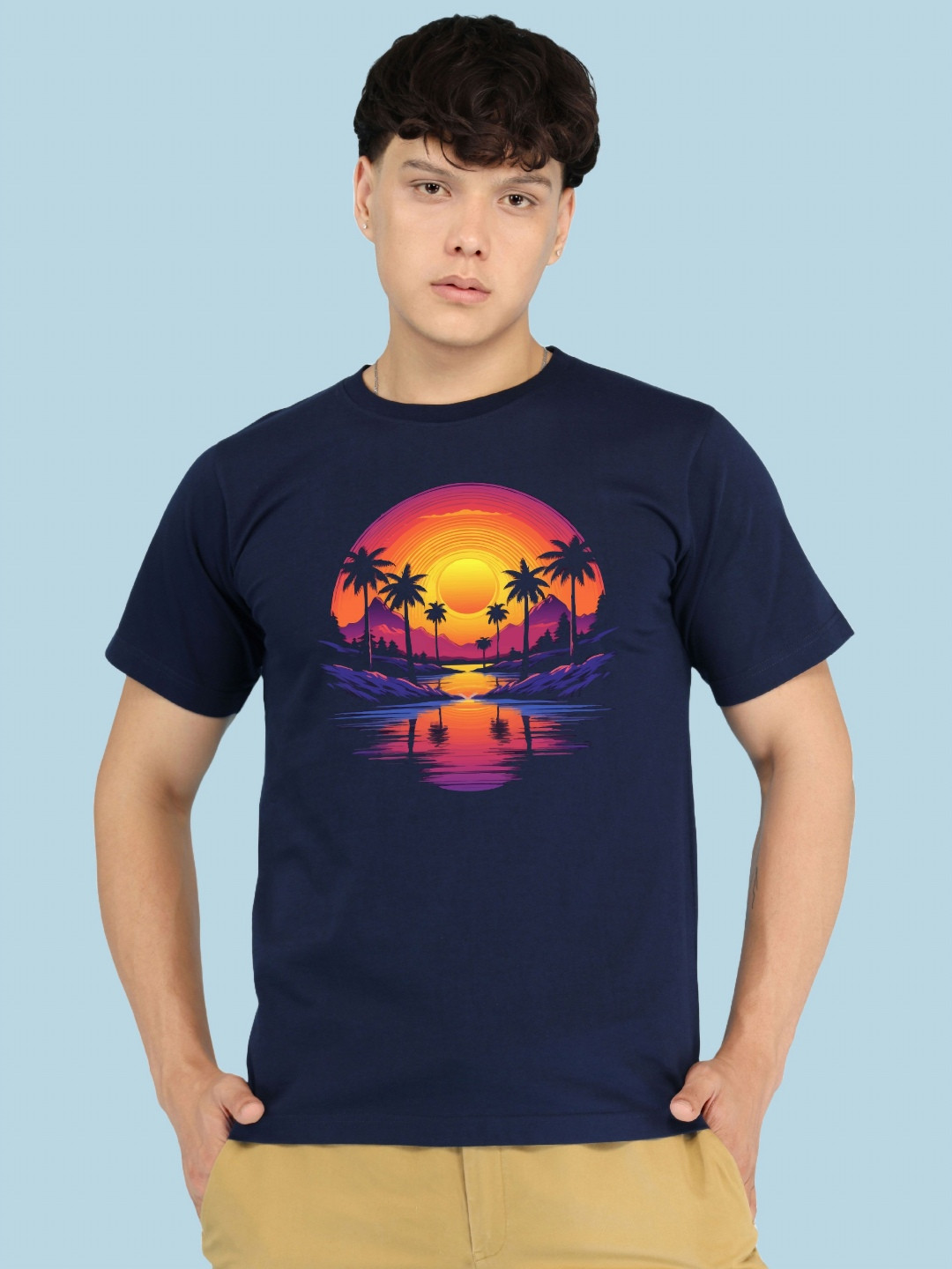 BRAWNY BATTLER Men Round Neck T-shirt