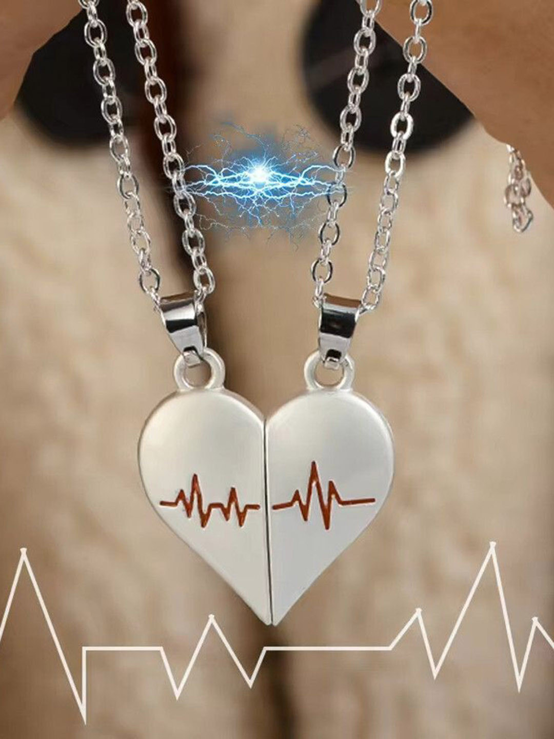 The Roadster Lifestyle Co. Men Rhodium-Plated Heart ShapedPendant