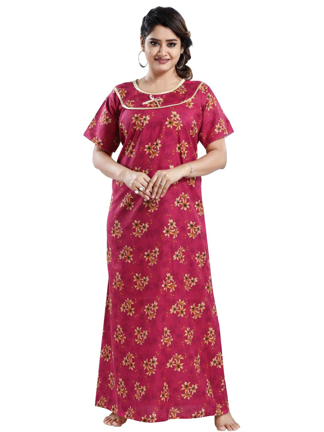 Inner Beats Women Pink Nightdress