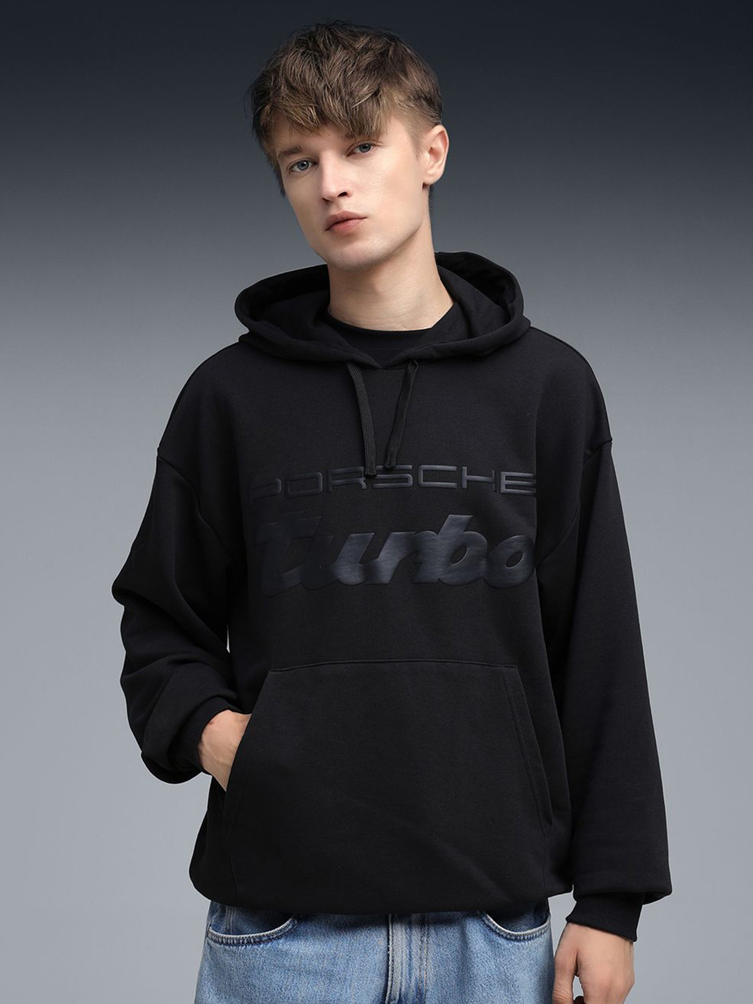 PUMA Motorsport Porsche Legacy Men Cotton Printed Relaxed Fit Hooded Sweatshirt