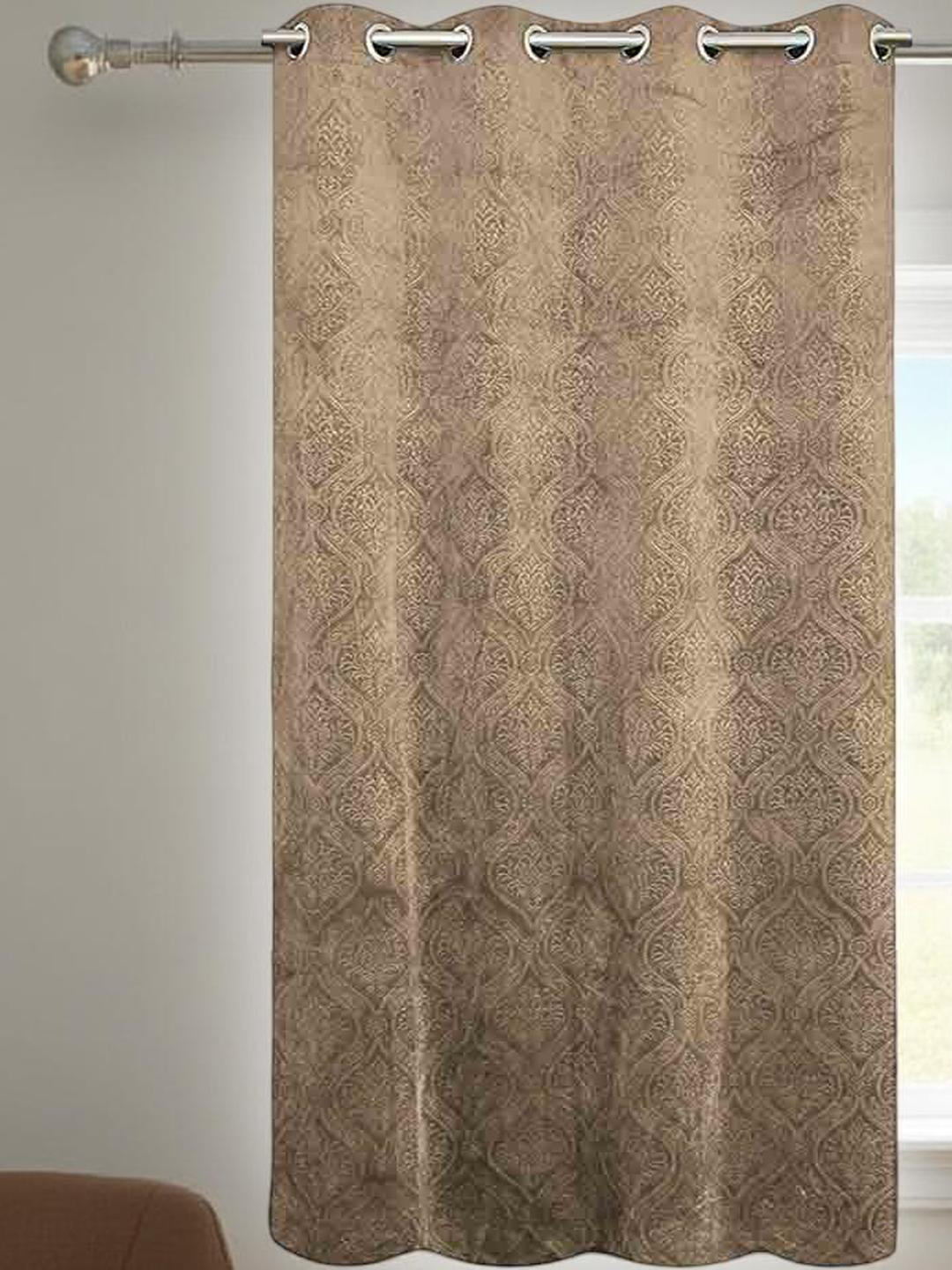 IVAZA Brown Velvet Window Curtains