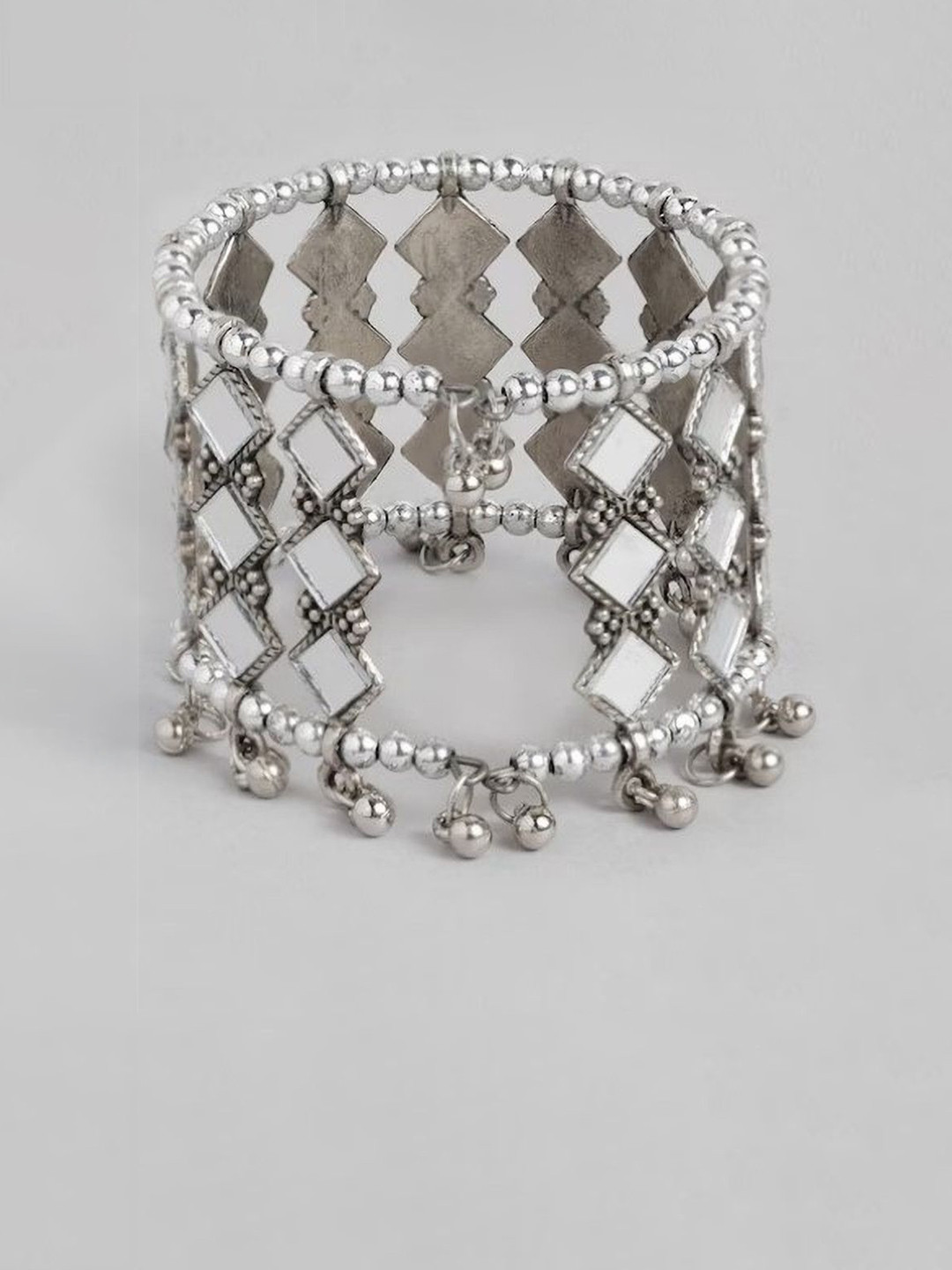 Samridhi DC Mirror Studded & Beaded Bangle