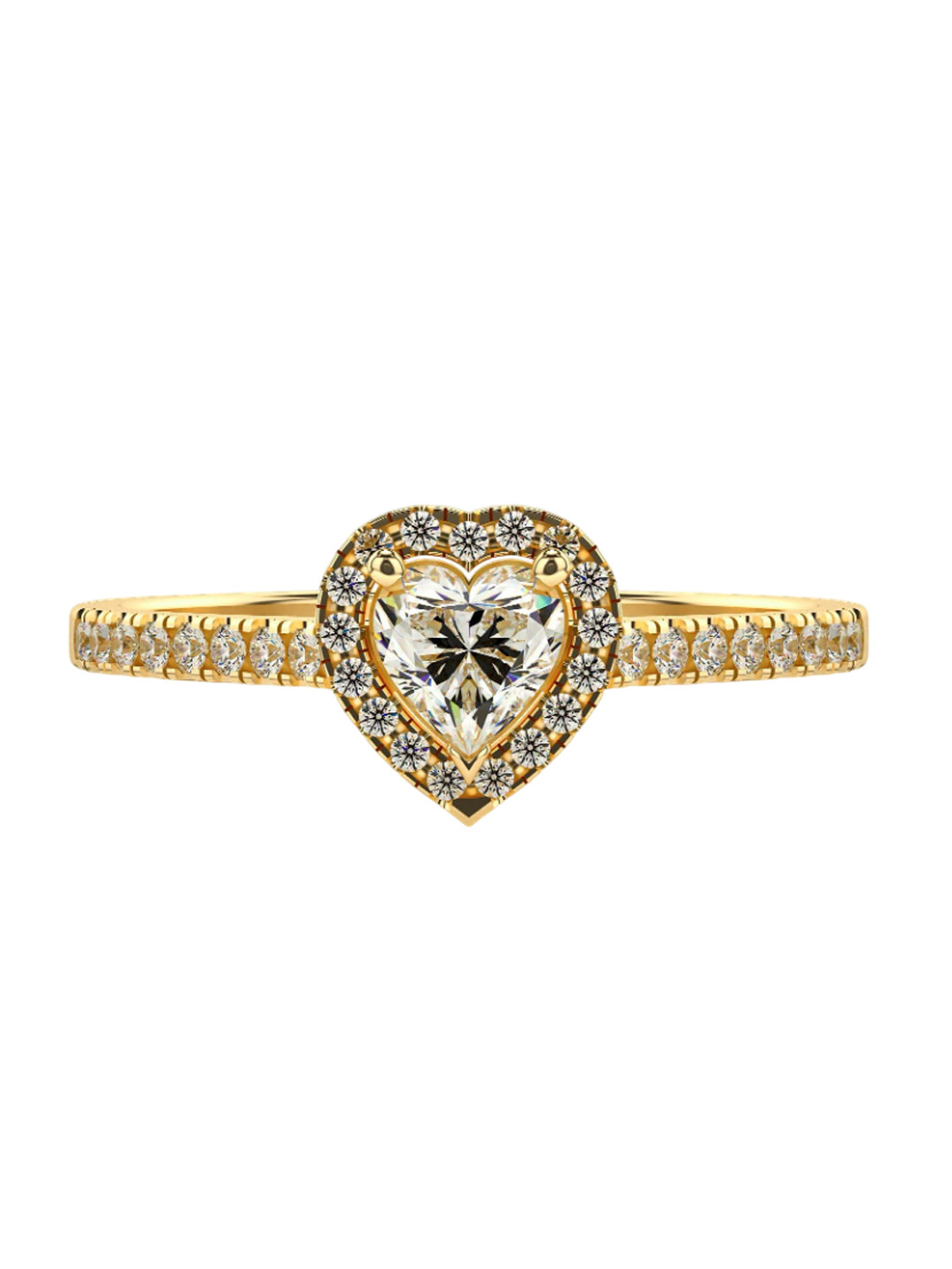 VALANOVA Women Sterling Silver Plated with 0.5 CT Certified Lab Grown Diamond Ring 1.31gm