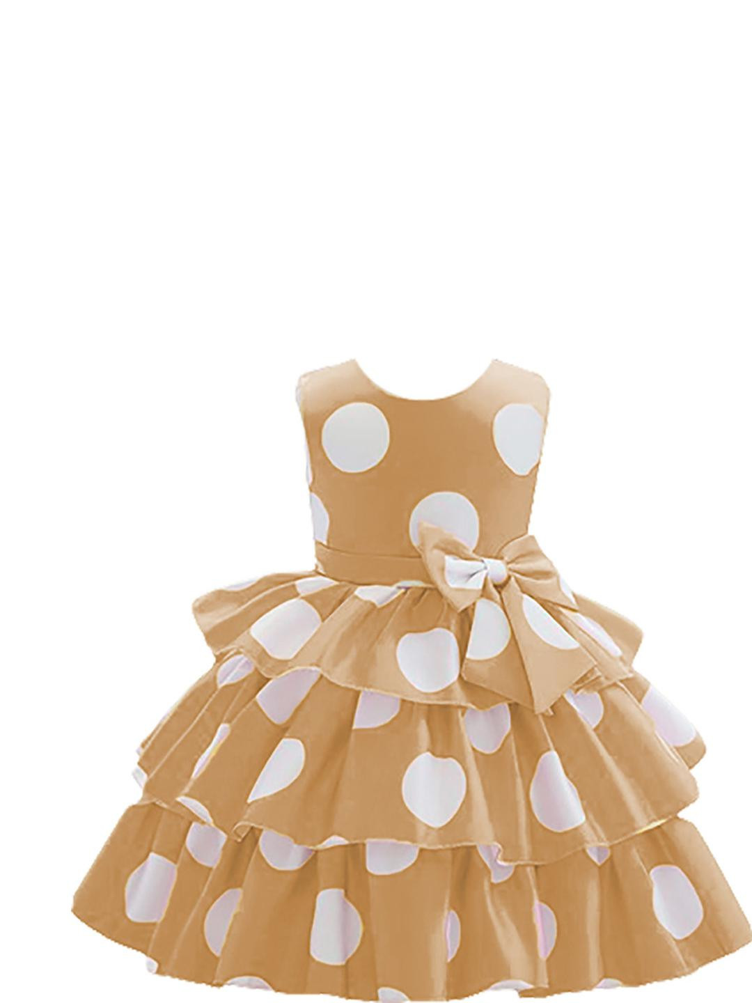 HOPZONIC Girls Gold Dresses