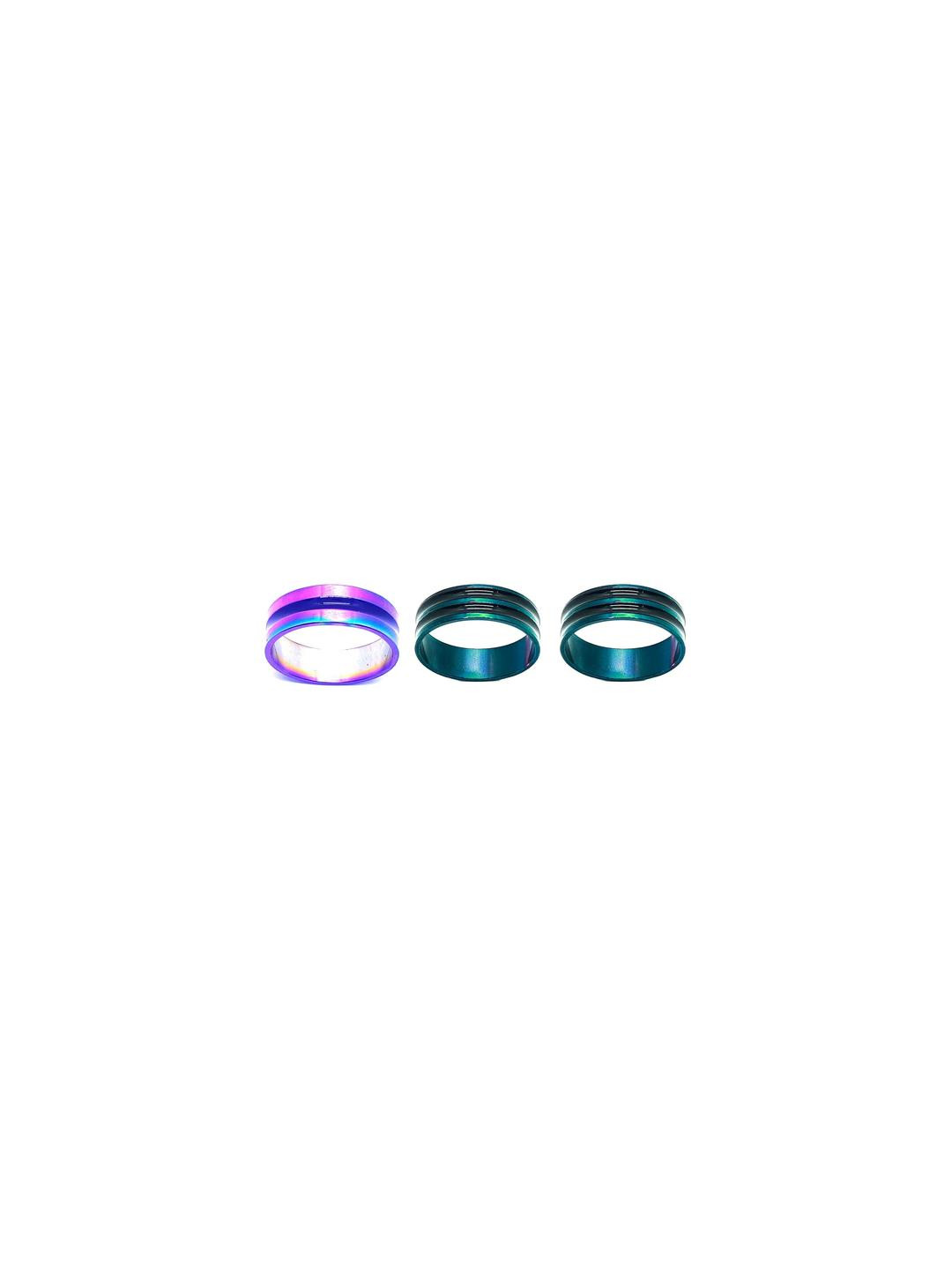 Dynamic Retail Global Set of 3 Rings for Men & Women, Green-Multicolor Copper Ring ()