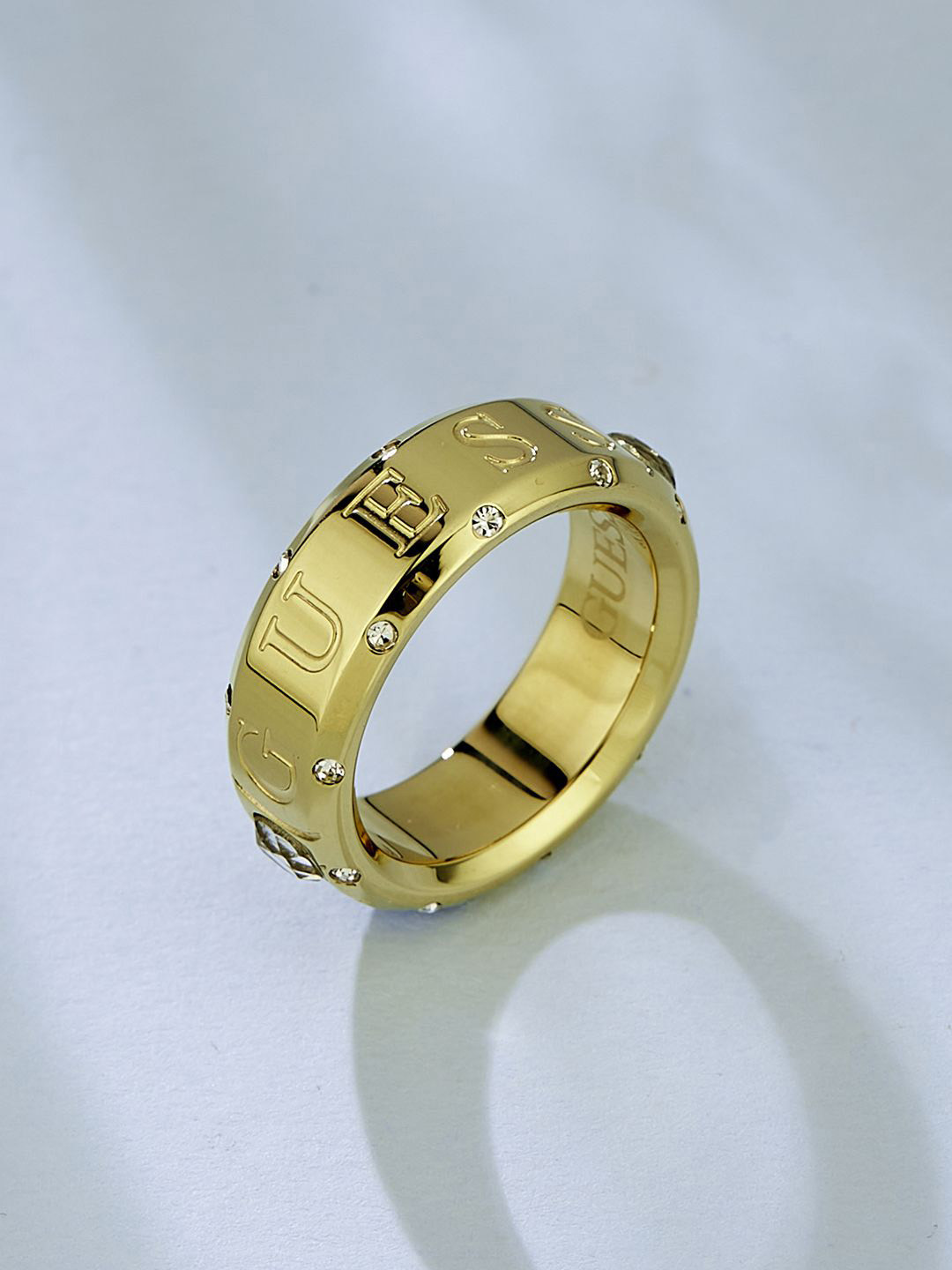 GUESS Women Just Gold-Plated Stainless Steel Ring