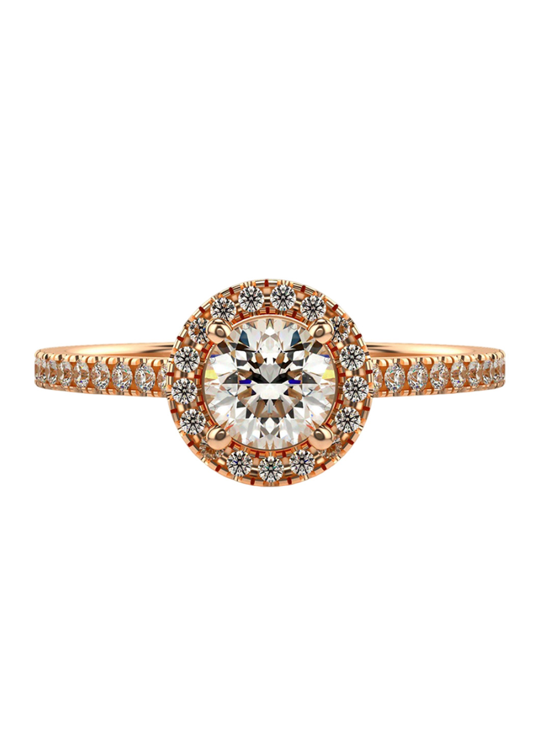 VALANOVA Women 18 Kt 925 Sterling Silver Lab Grown 0.77 CT Diamond Ring 1.46 gm