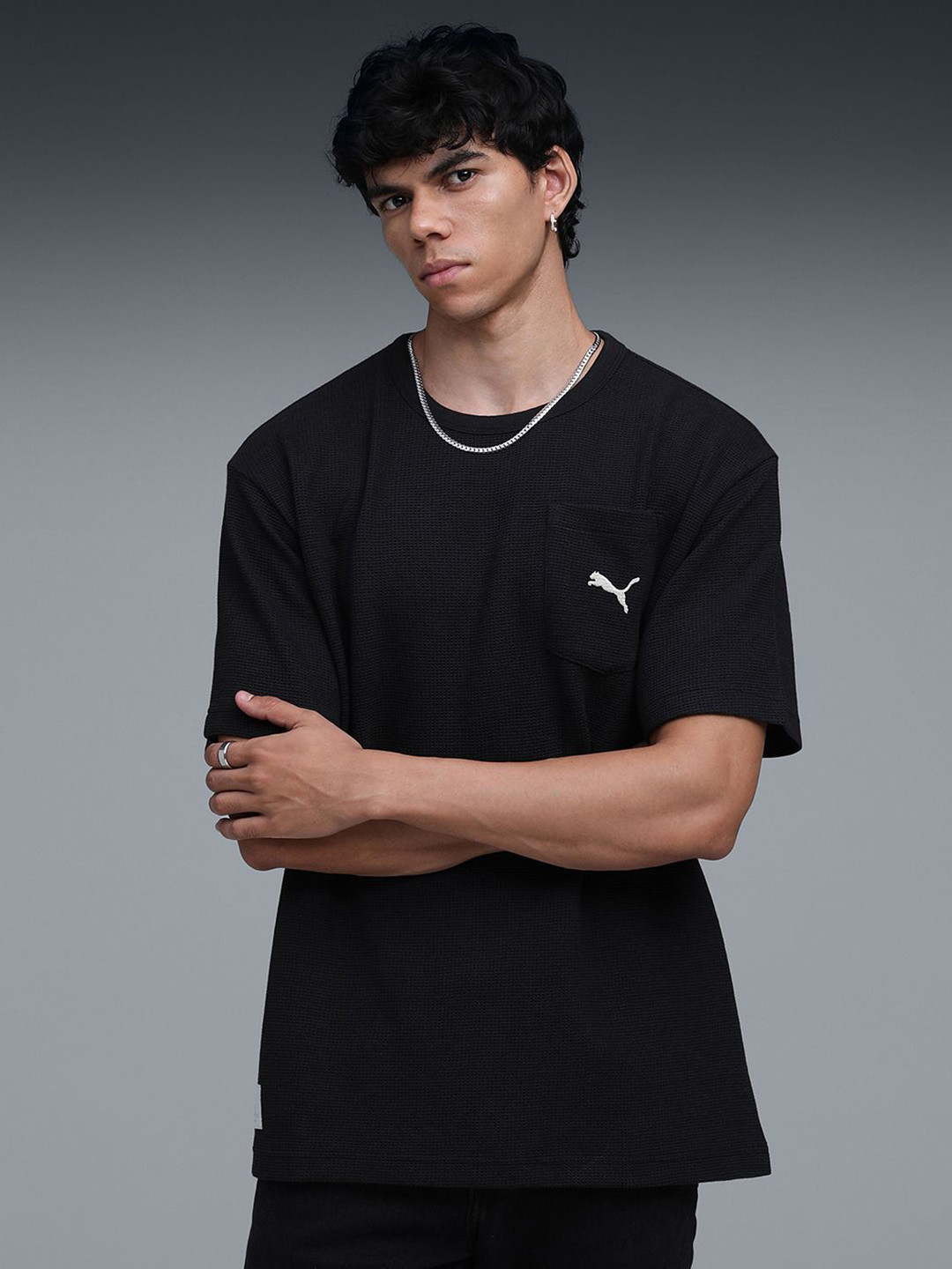 Puma Classic Brand Logo Printed Relaxed Fit Americana-Inspired T-shirt