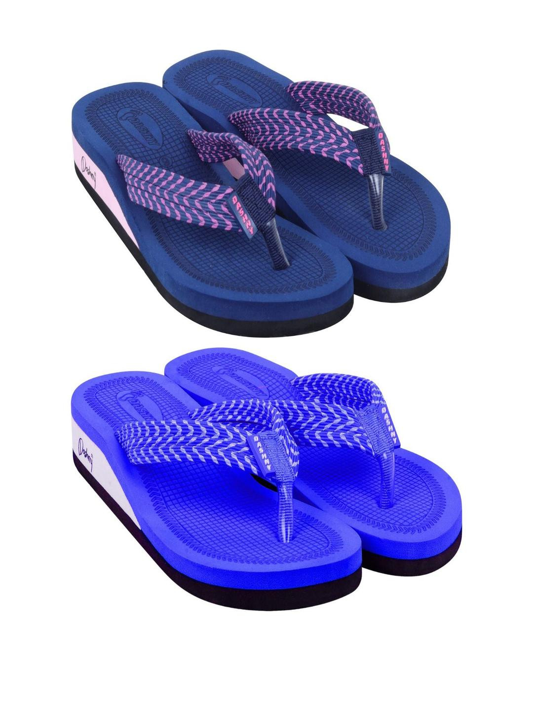DASHNY Blue Rubber Flip Flops