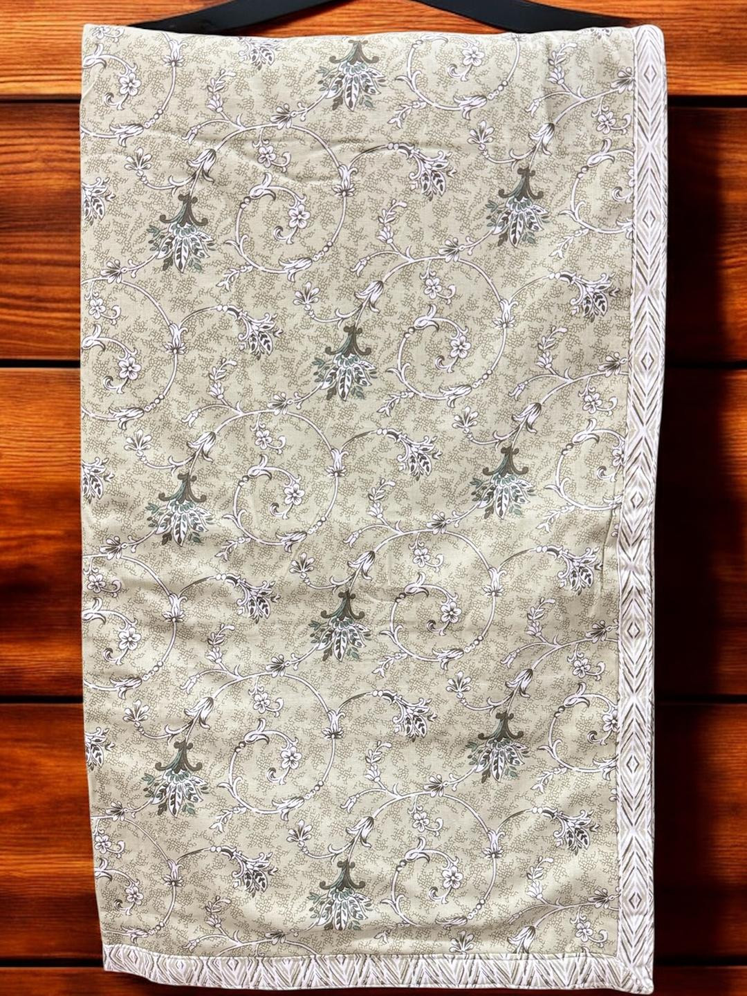 Pure Soft Cotton Reversible Pair of Single Bed AC Dohar (Luxurious Design & Prints) 90x60 Inches -Mint