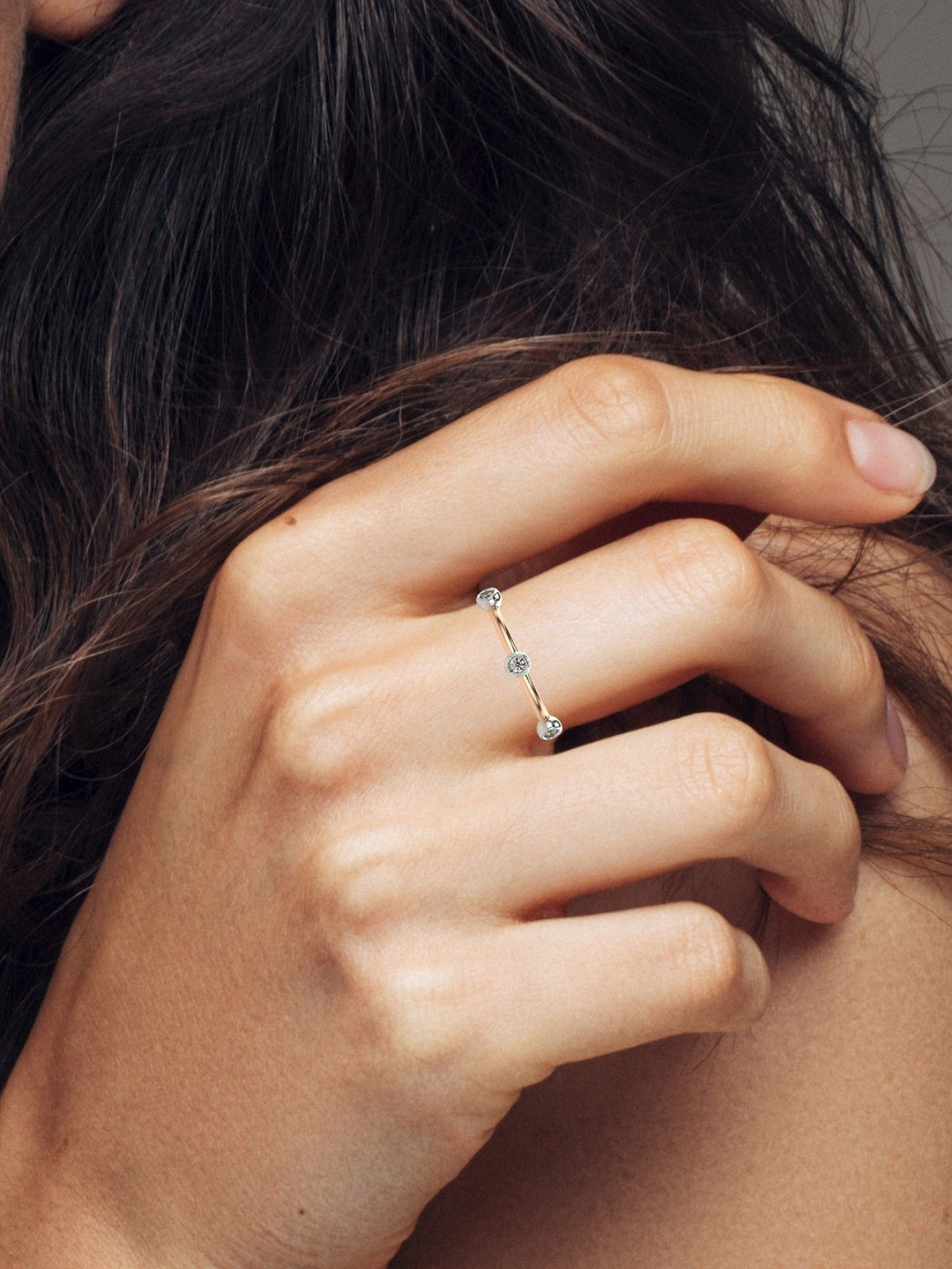 VALANOVA Women White Gold & Certified Lab Grown Diamond 0.15cts Ring