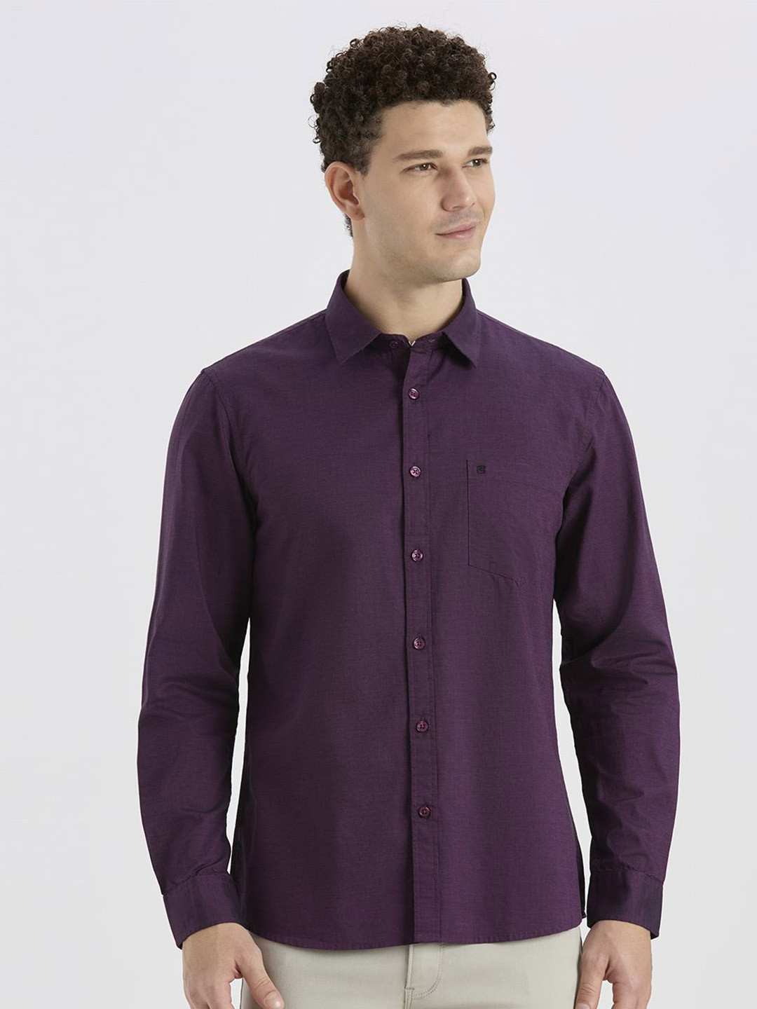 ROCKING SWAMY Men Textured Regular Fit Cotton Casual Shirt