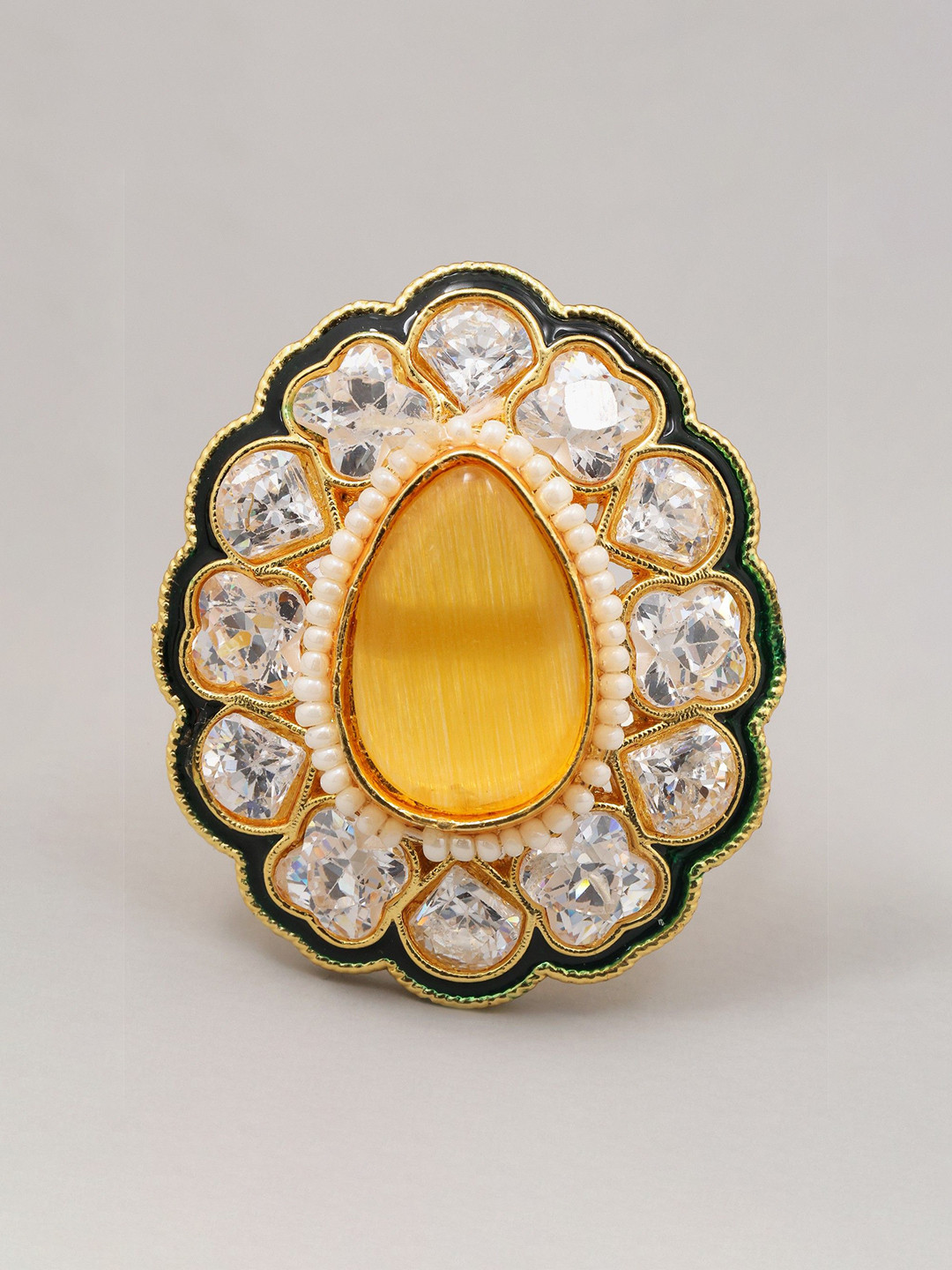 Exotic India Stone Studded Designer Ring