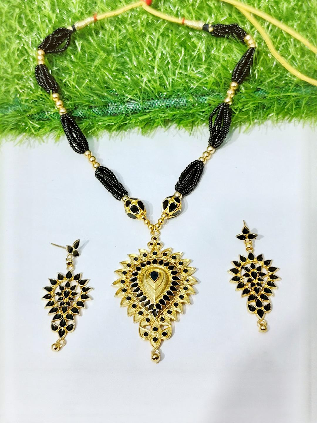 Balaji Gold Women Black Pendant