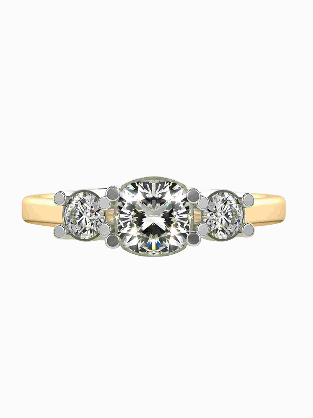 VALANOVA Women Yellow Gold & Certified Lab Grown Diamond Ring 2.29 gm 1.03 carat