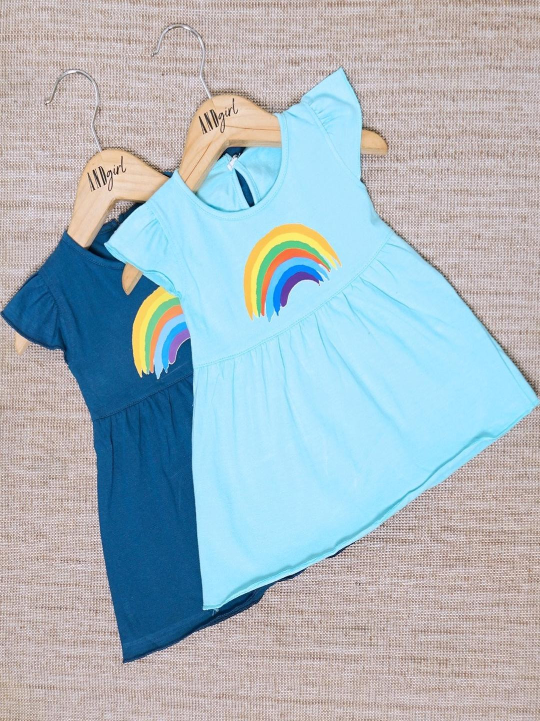 CRAZE N STITCH Girls Blue Dresses