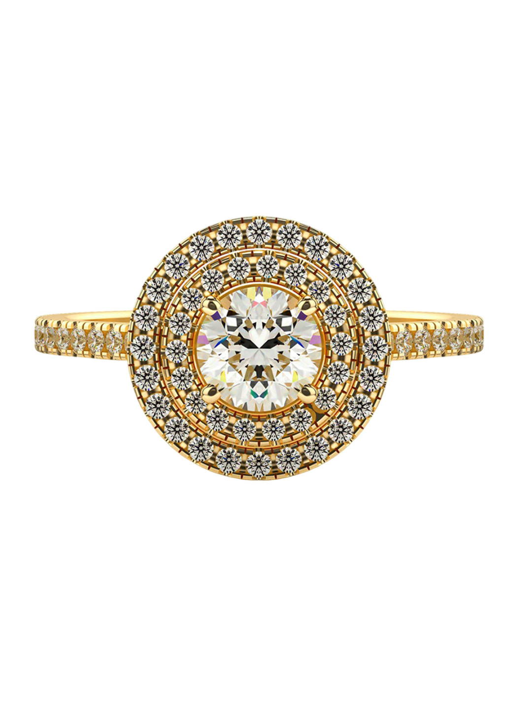 VALANOVA Women 18 Kt 925 Sterling Silver Lab Grown 0.90 CT Diamond Ring 1.73 gm