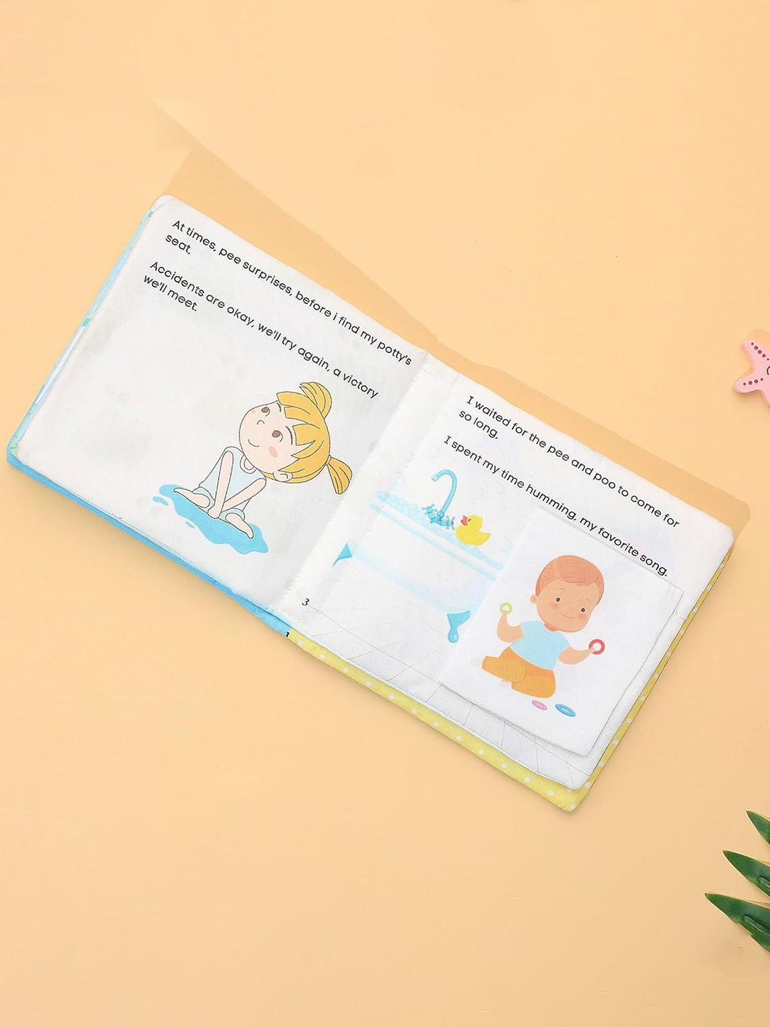 PiK A BOO Kids Potty Time Cloth Book