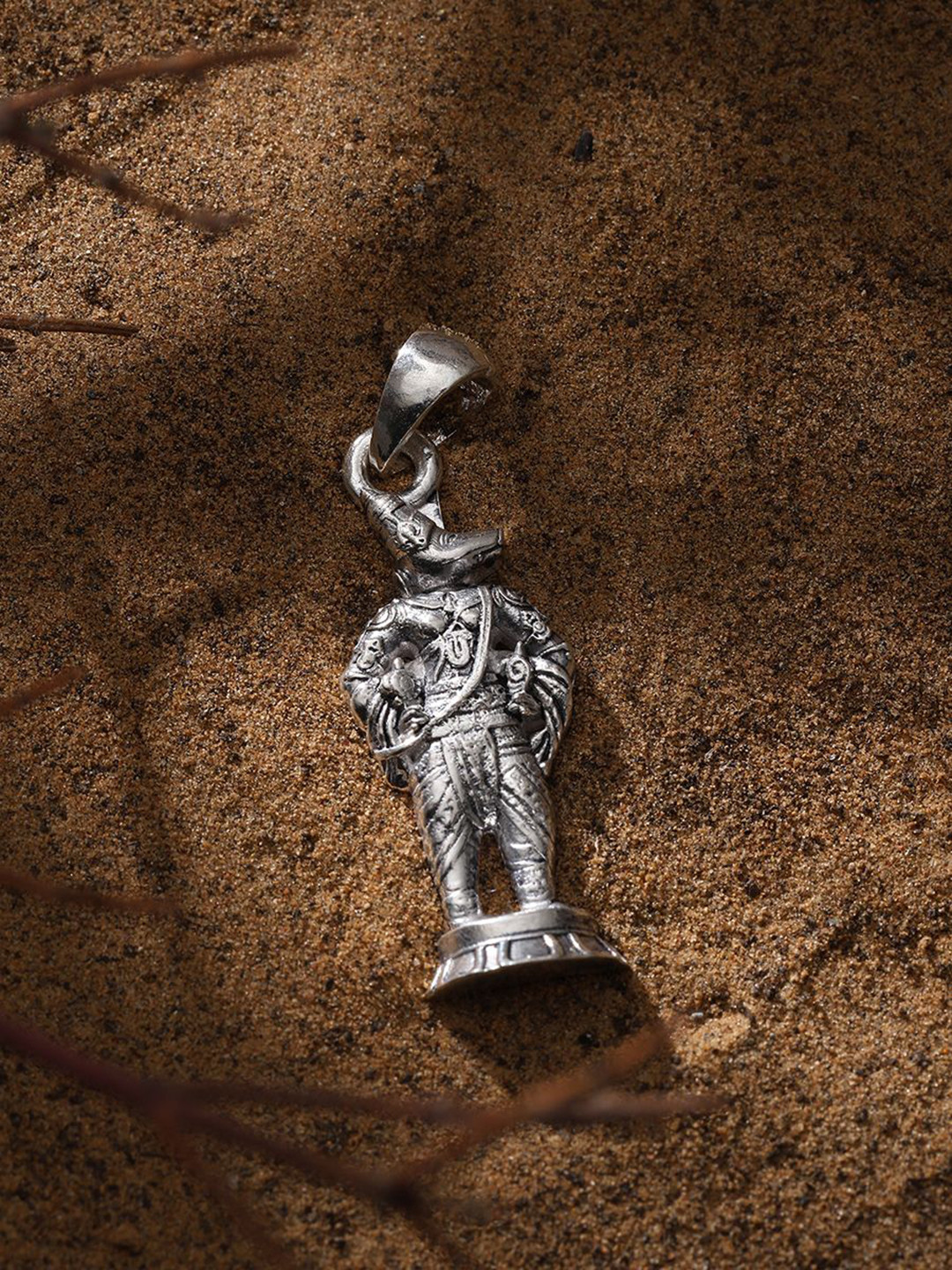 Exotic India Sterling Silver Lord Varaha Pendant