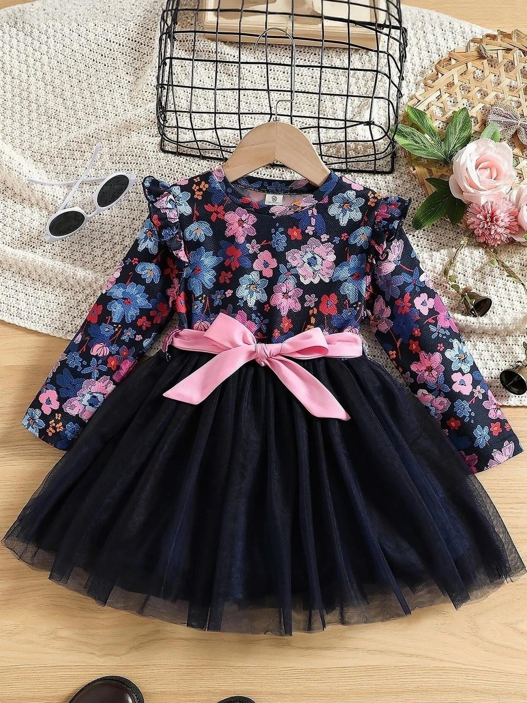 HOPZONIC Girls Blue Dresses