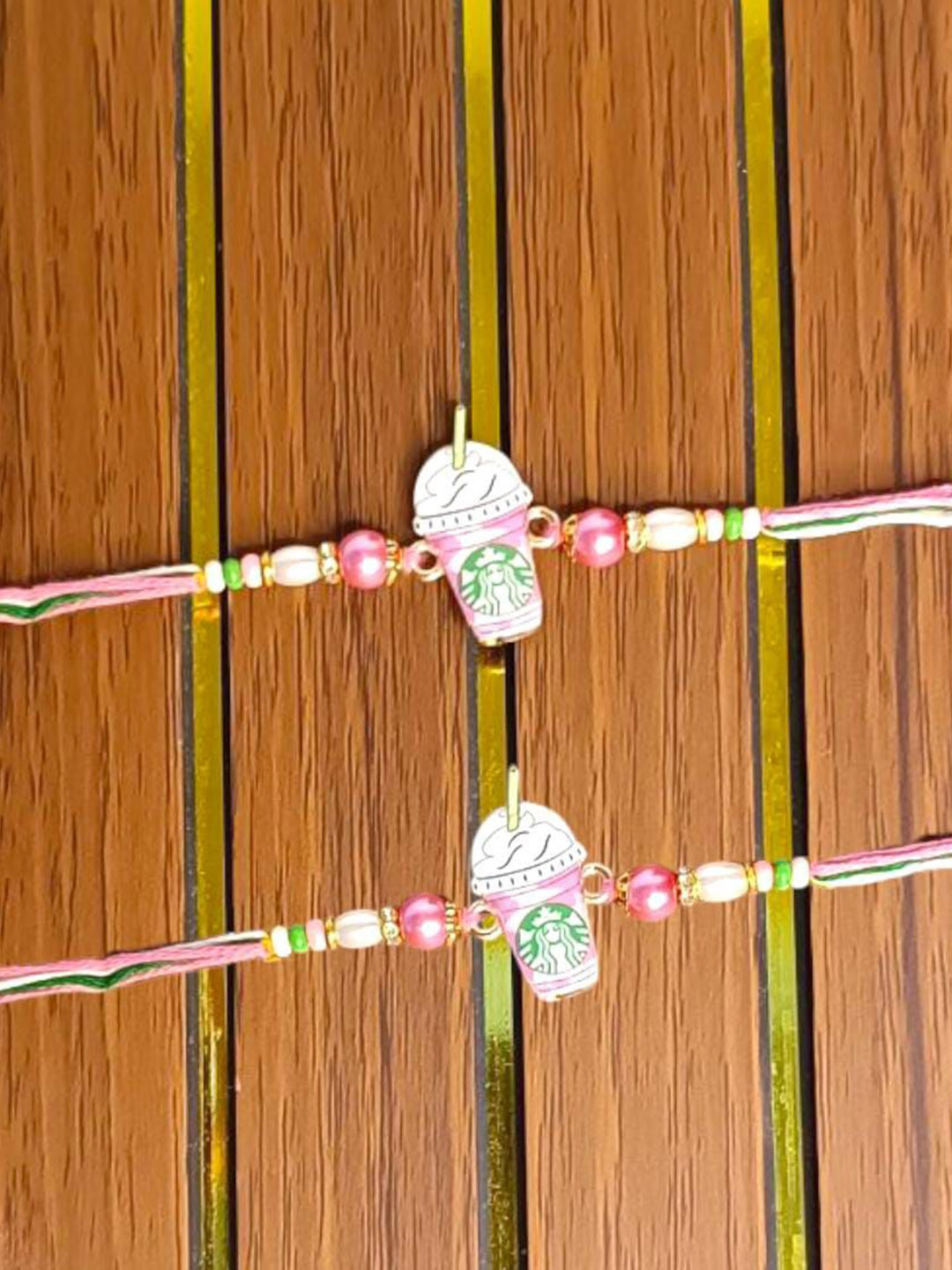 PUFFSMART Set Of 4 Kids Starbucks Designe Rakhi