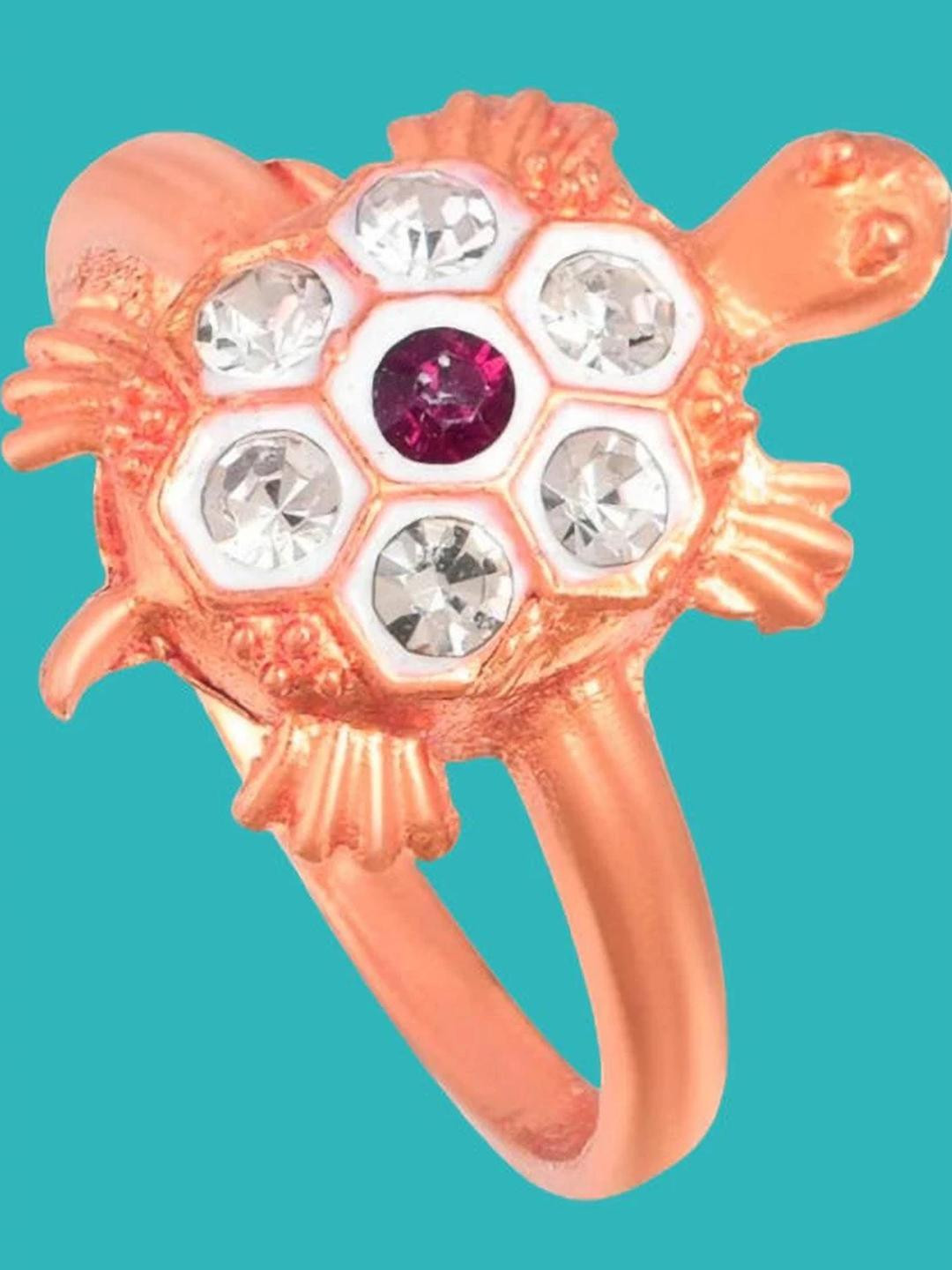 Dynamic Retail Global Tortoise Turtle Kachua Meru Ring for Men Women Boys Girl Vastu Fengshui Q-200T Brass Gold Plated Ring ()