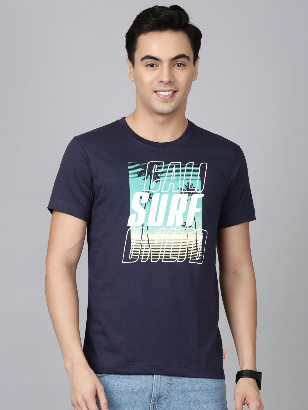 Dixcy Scott Originals Men Typography Printed Anti Odour Raw Edge T-shirt