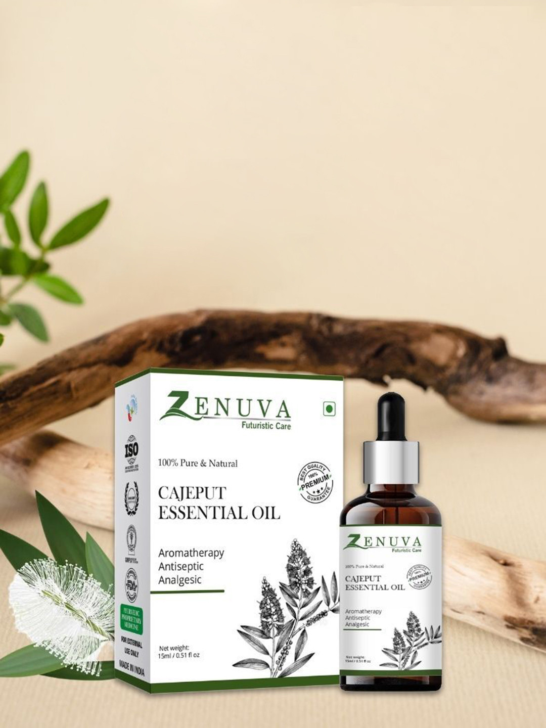 Zenuva Natural Cajeput Essential Oil - 15 ml