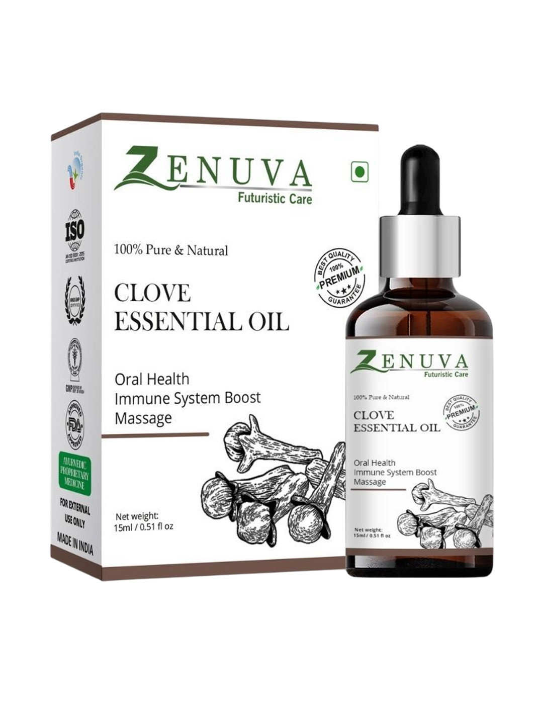Zenuva Natural Clove Essential Oil -15 ml