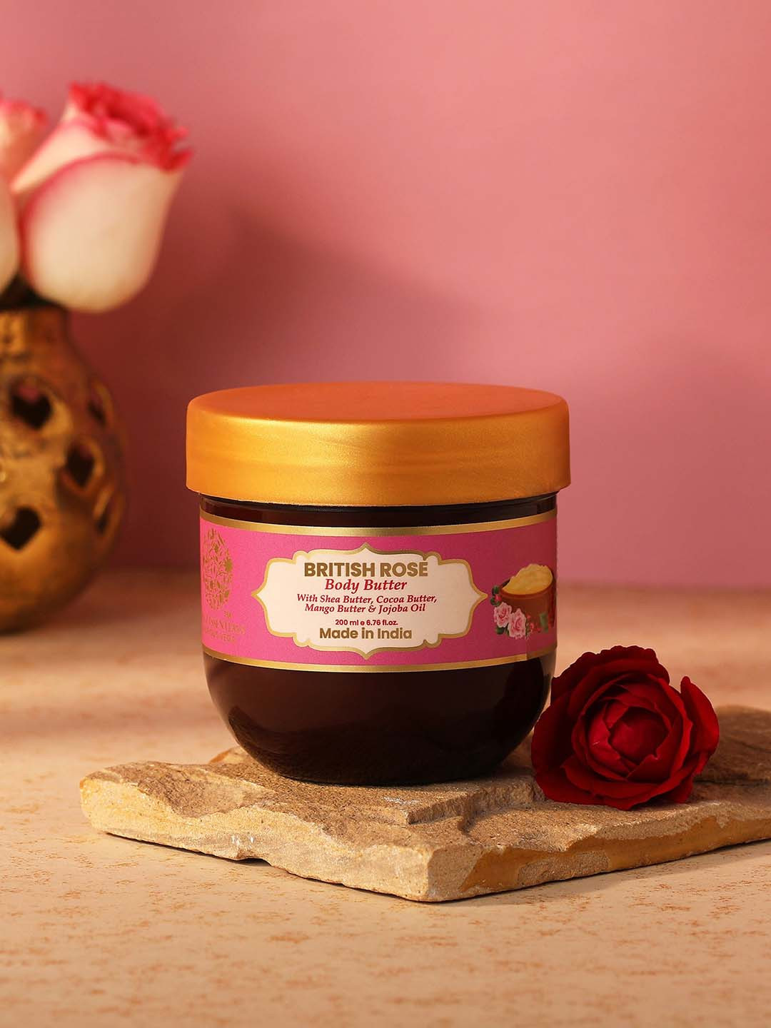 RYLLZ ESSENTIALS British Rose Body Butter With Shea & Cocoa Butter - 200 ml