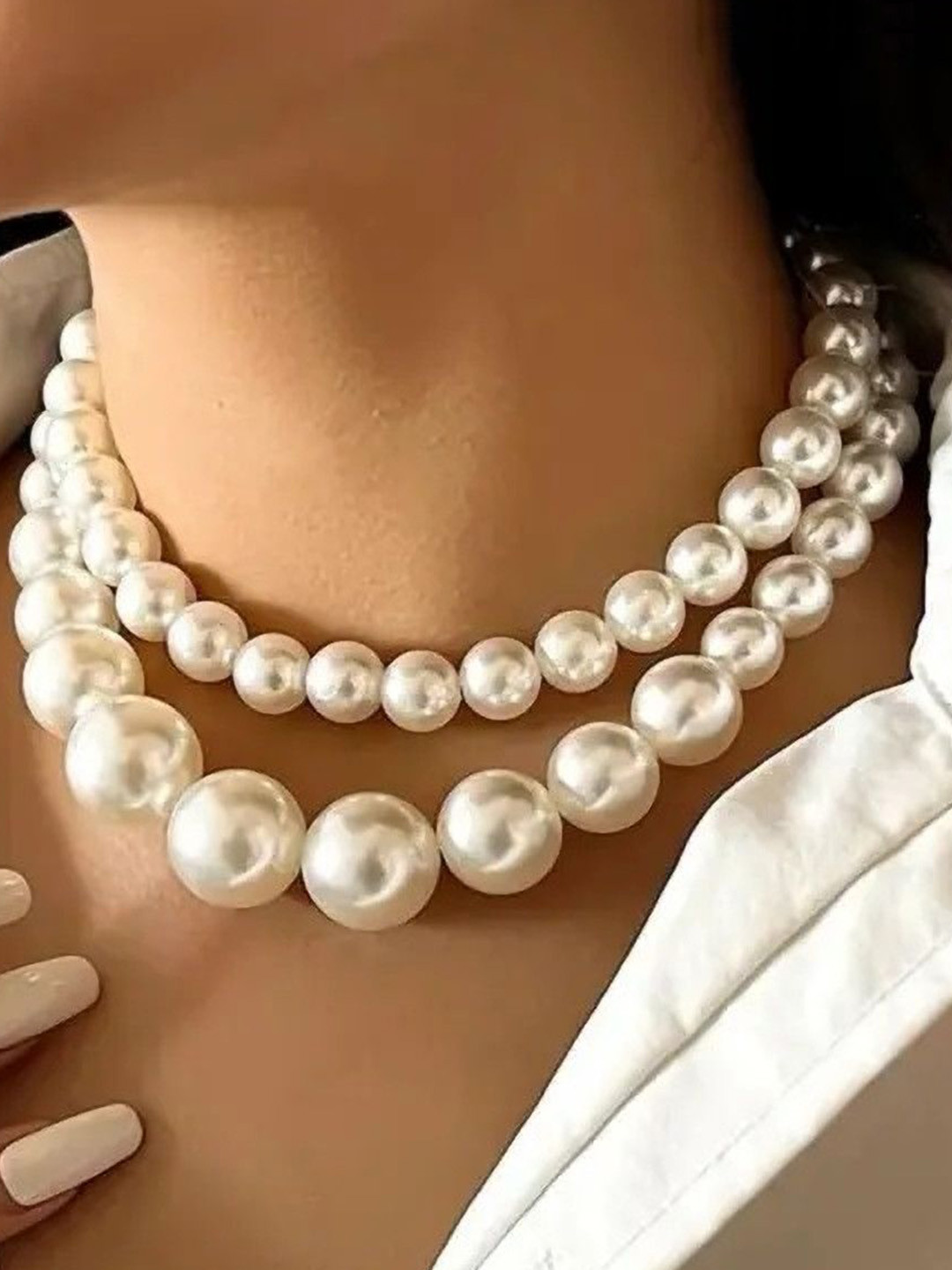 Samridhi DC Layered Pearls Studded Necklace