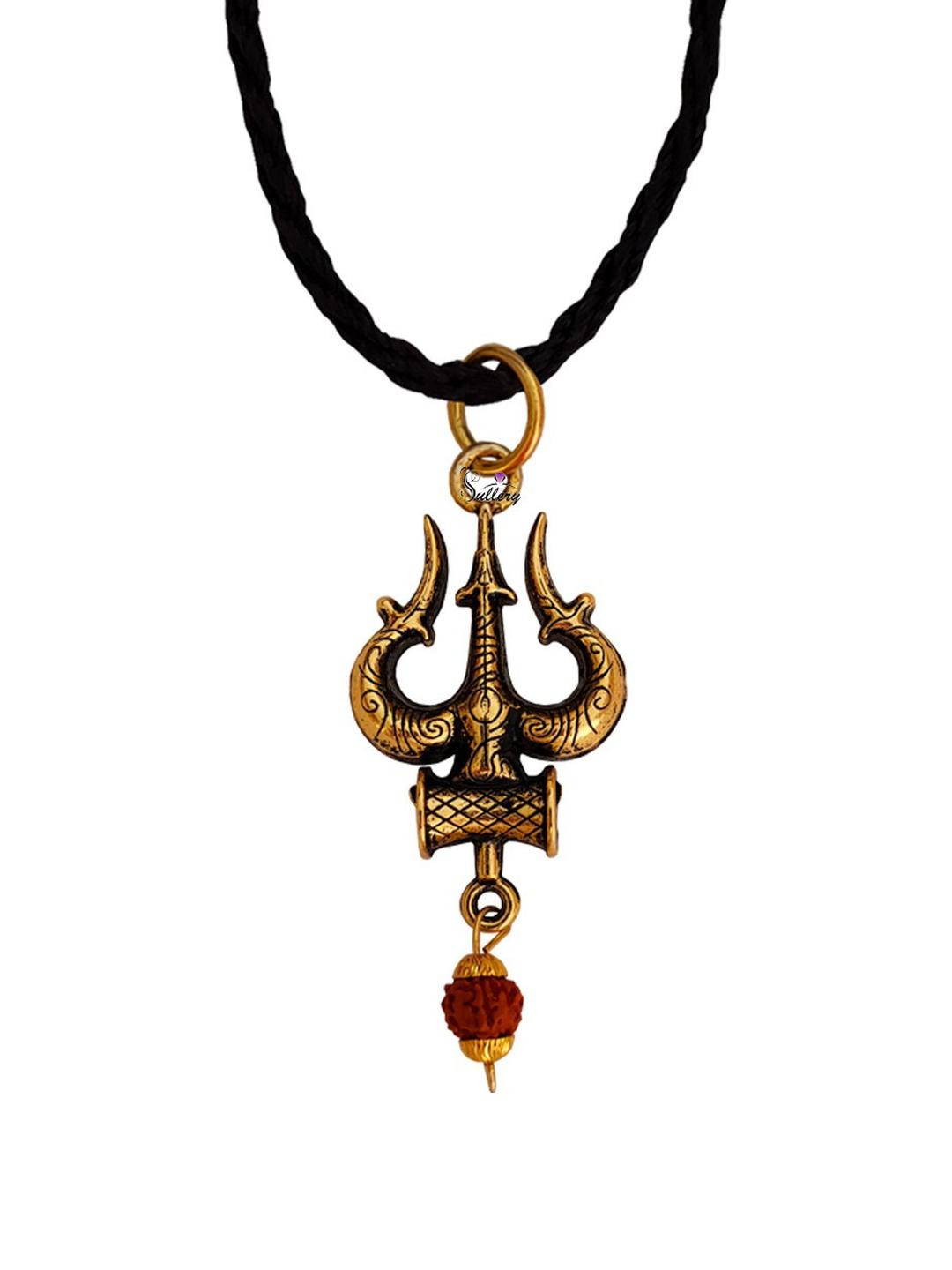 Sullery Women Gold Ethnic Trishul Design Pendant