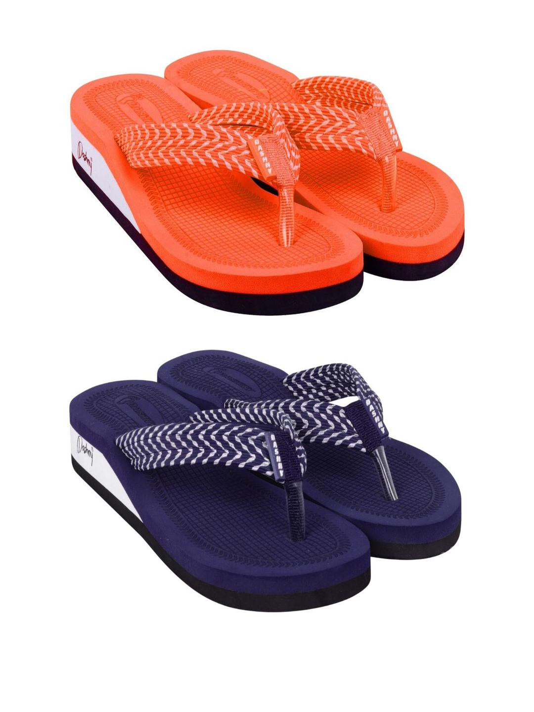 DASHNY Women Pack Of 2 Ortho Care Extra Soft Heel Rubber Slippers