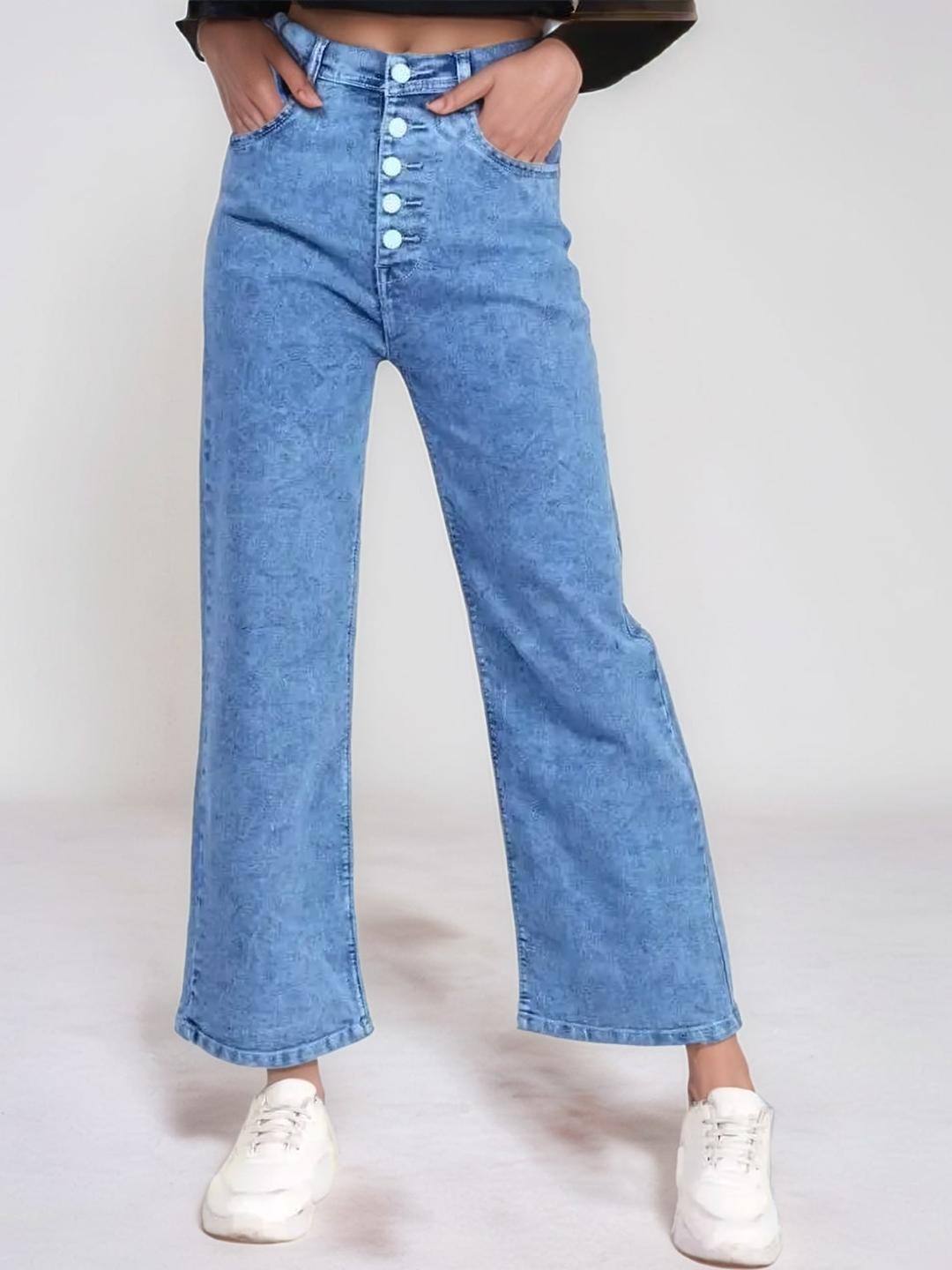 GHENZCRAFT Women All Day Comfortable Stretchable Straight Fit Jeans