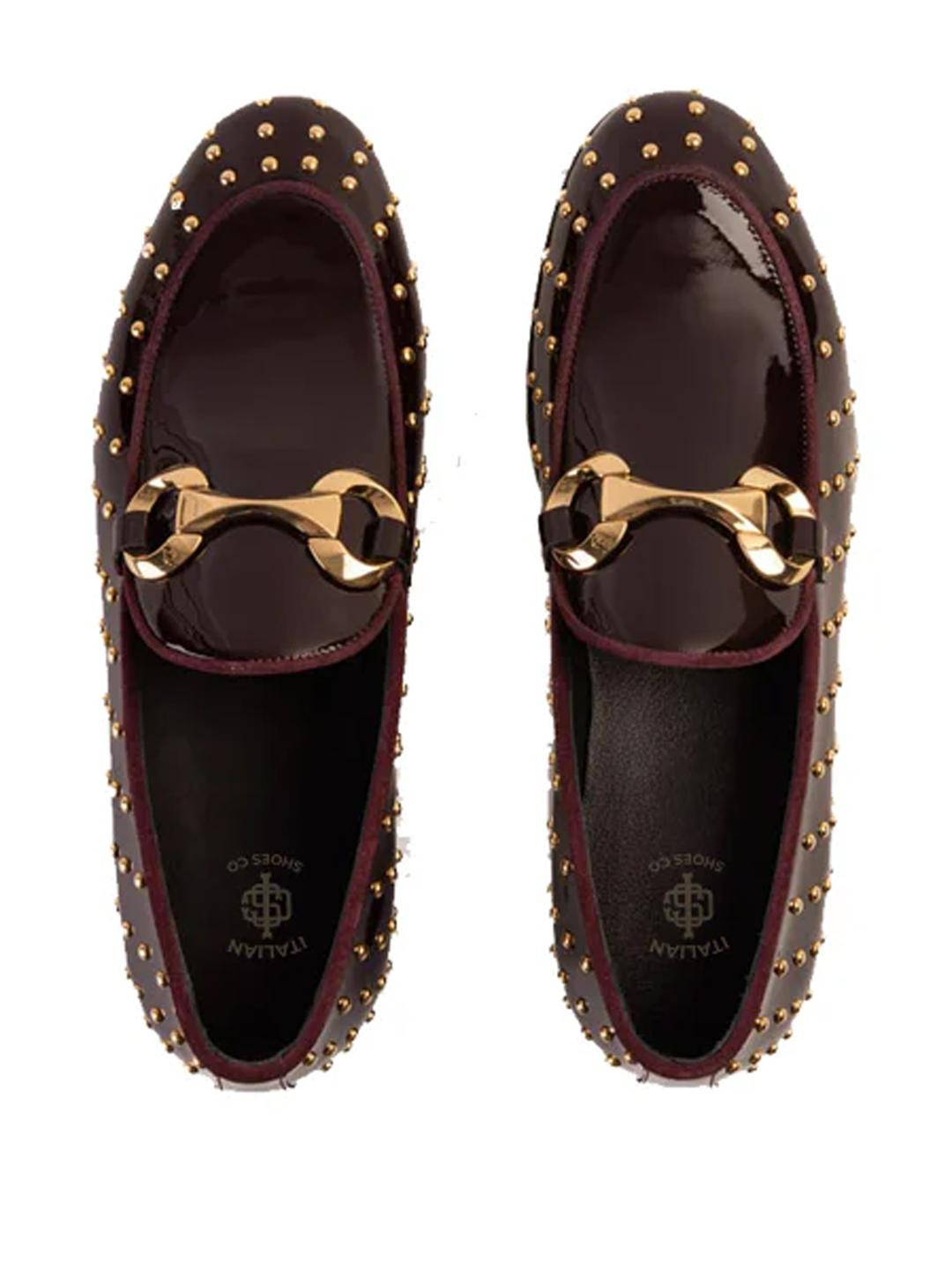 ITALIAN SHOES CO Burgundy Leather Casual Shoes