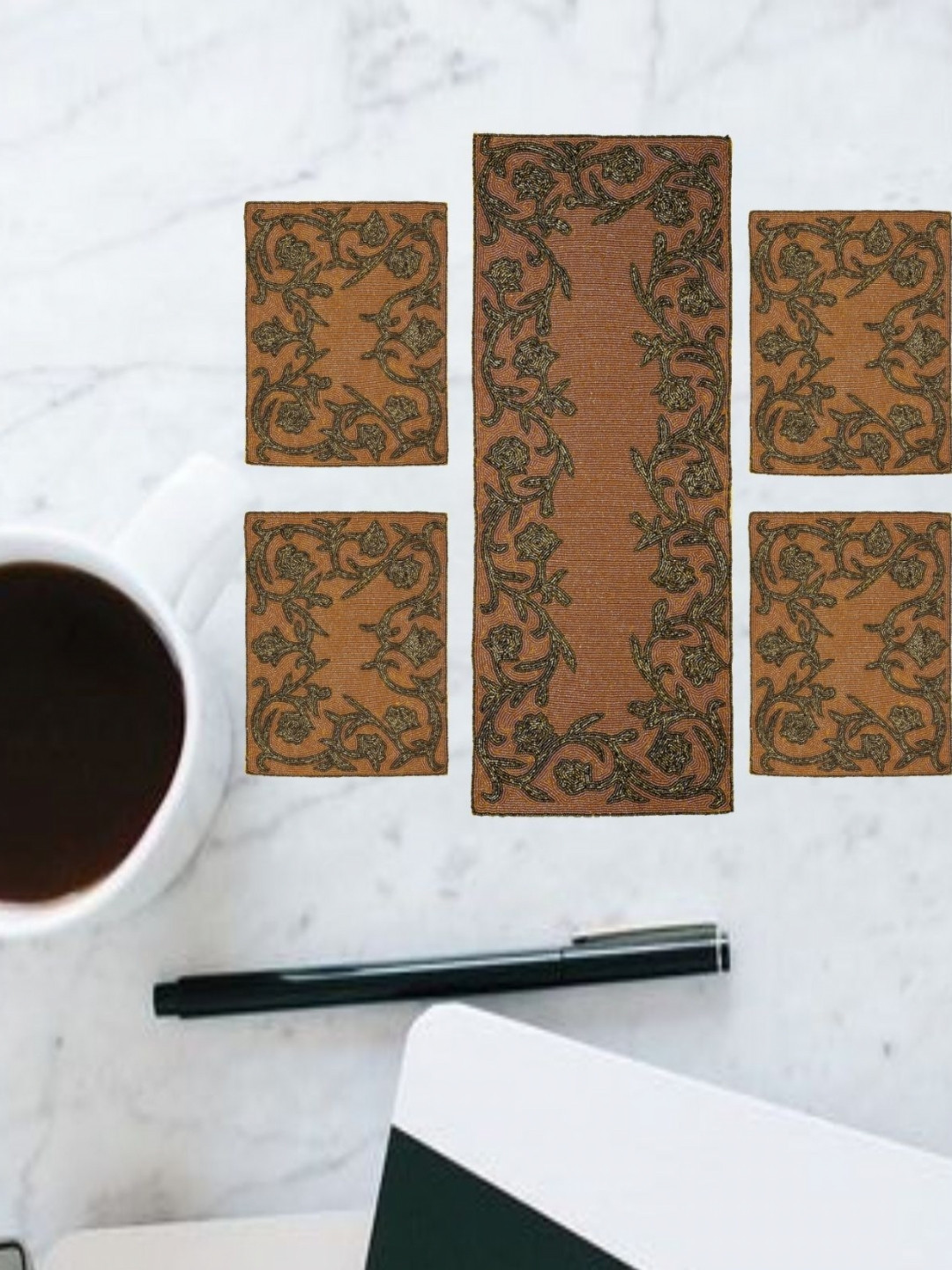 YWULY Embroidered Table Linen Sets