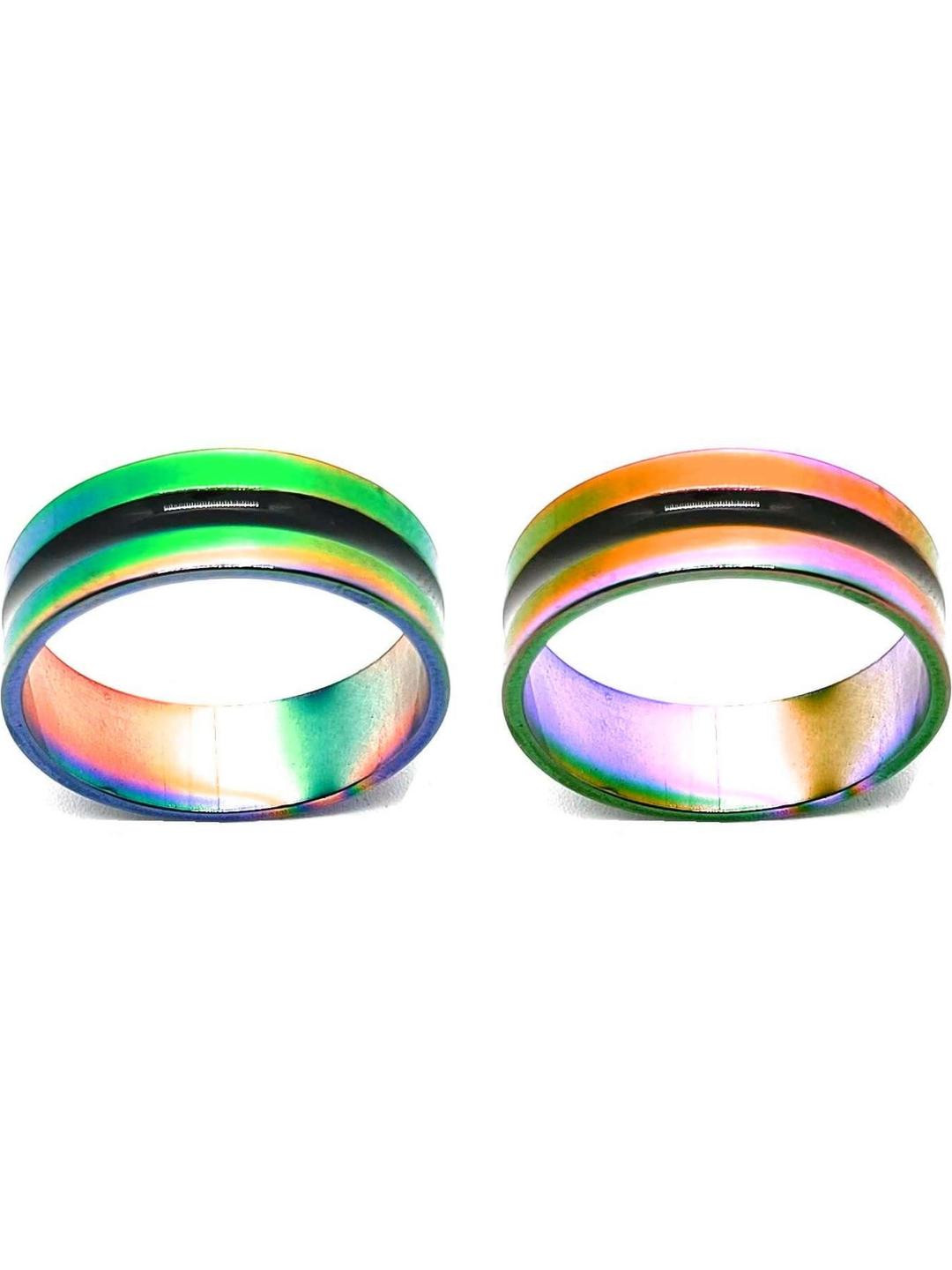 Dynamic Retail Global Unisex Pack Of 2 Multicolour Alloy Rings