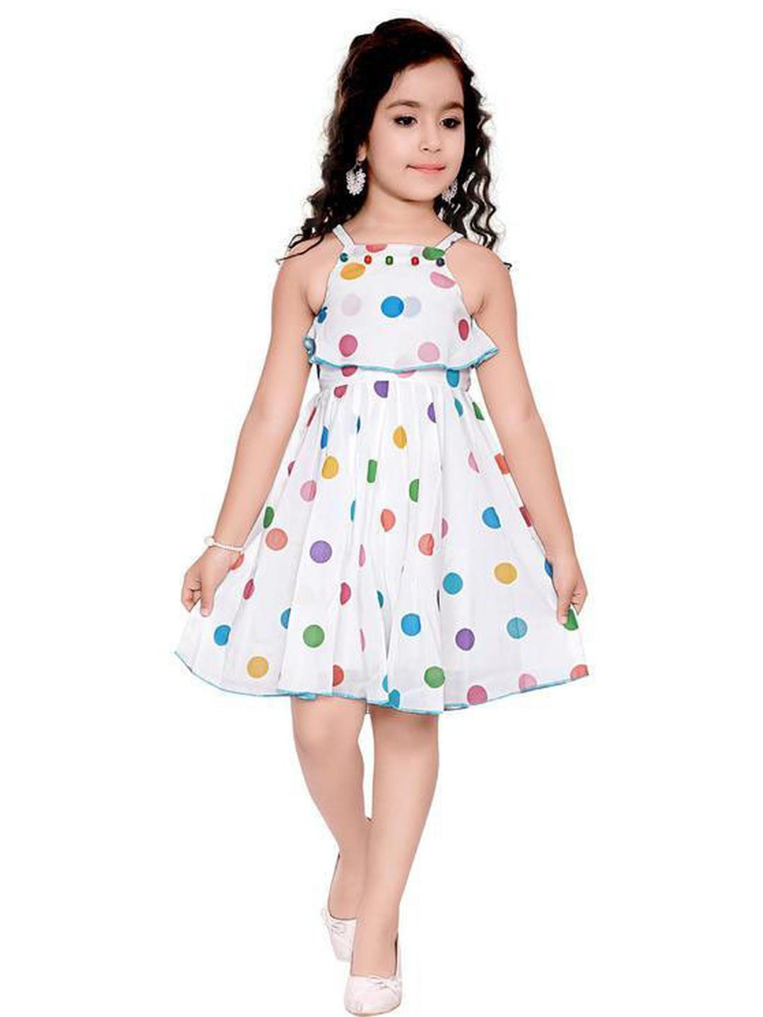 Fastvilla Girls White Dresses