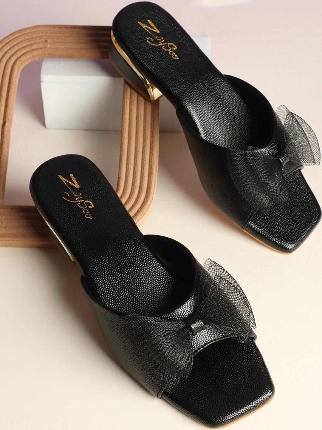 ZAYSOO Black PU Sandals