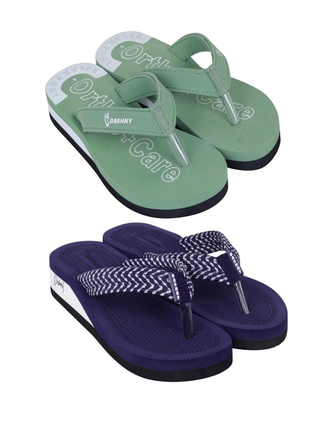 DASHNY Navy Blue Rubber Flip Flops